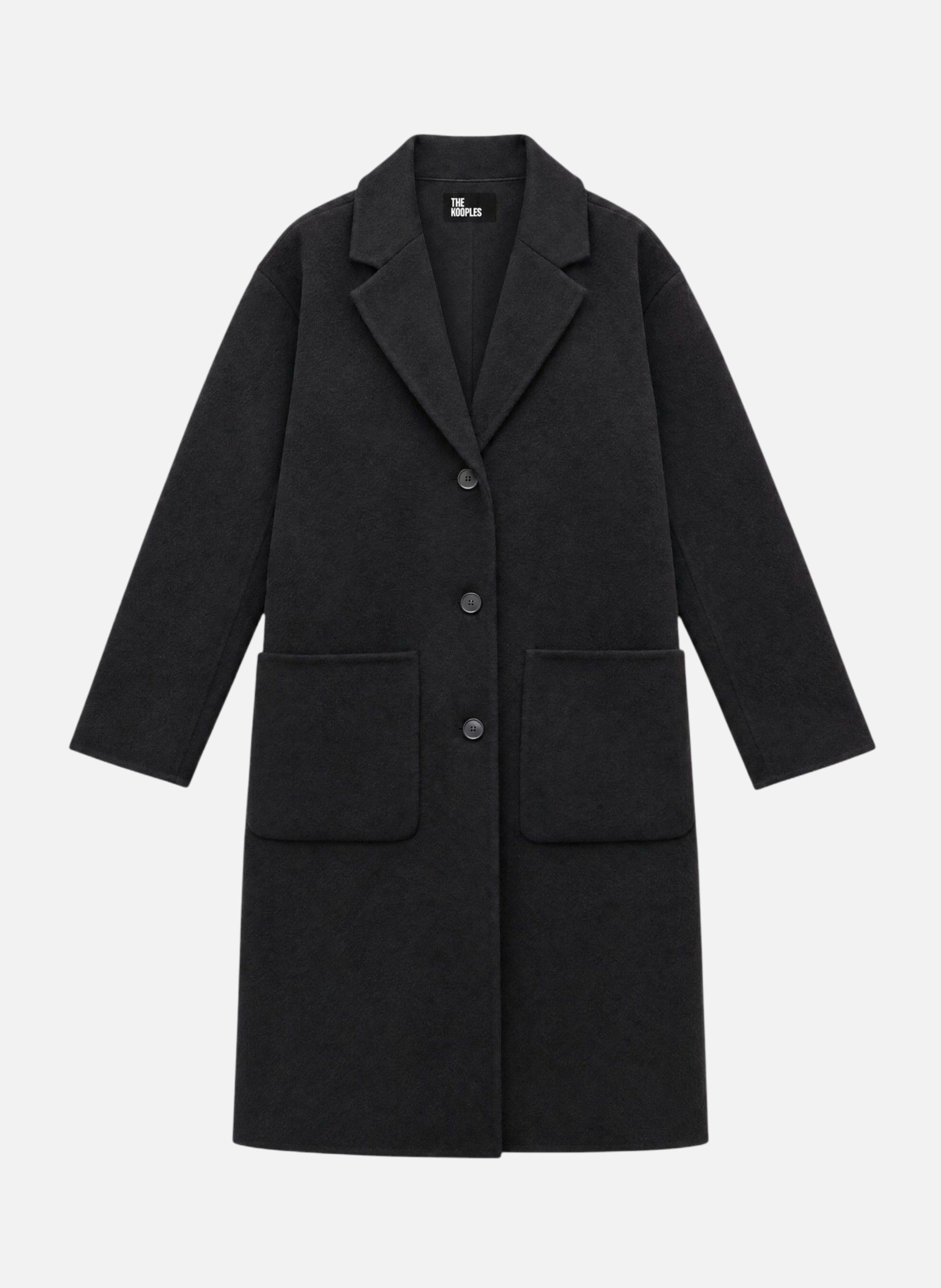 Double-faced wool blend coat THE KOOPLES Black