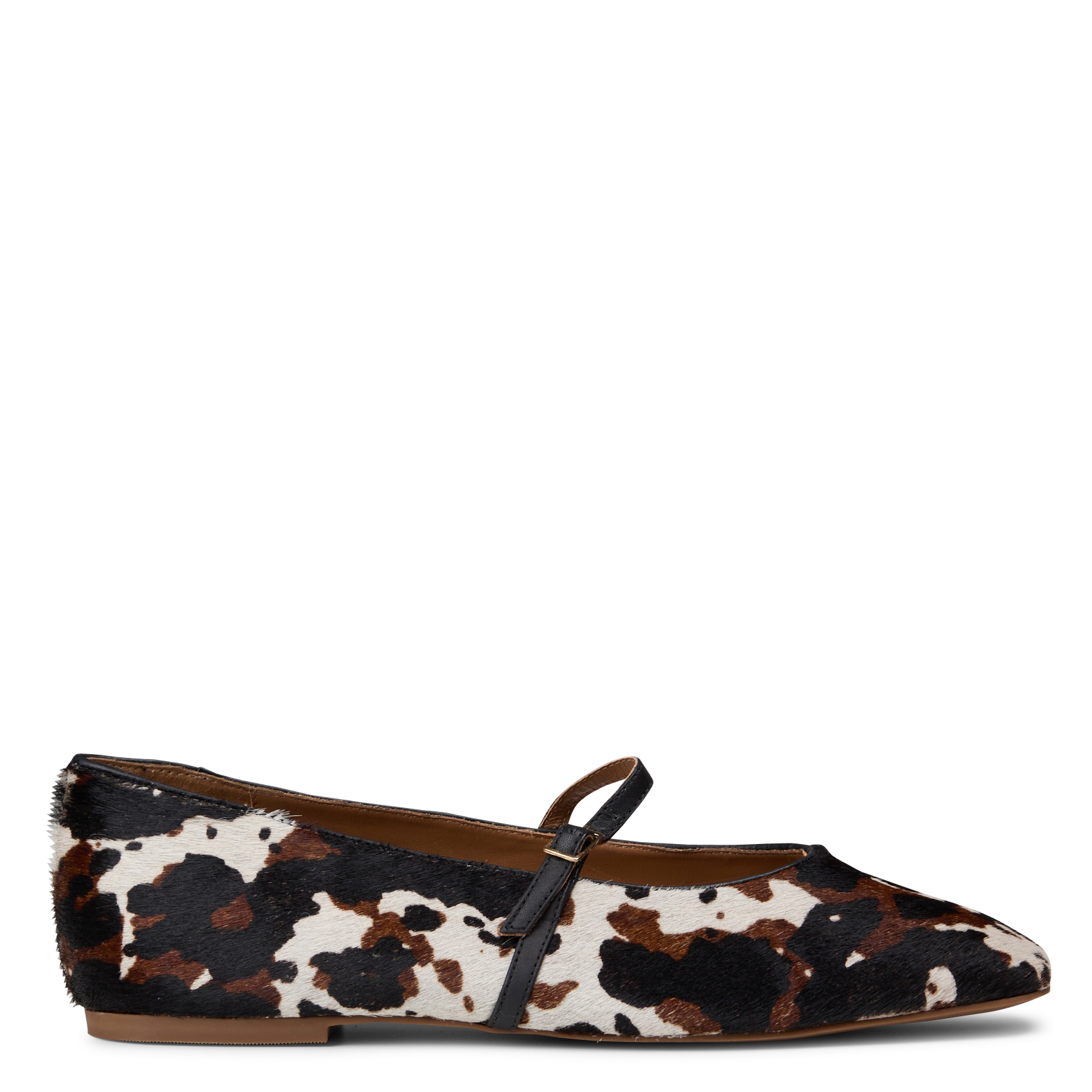 Animal-print leather ballet flats JB MARTIN Black