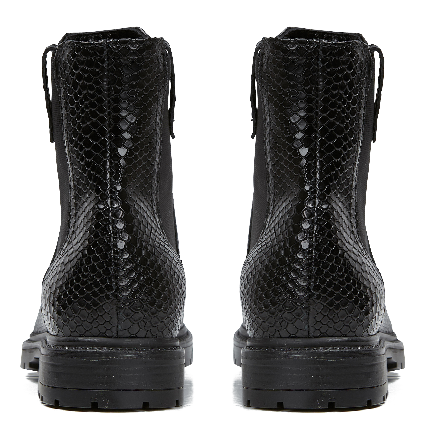 Leren enkellaarzen met slangenprint JONAK Zwart