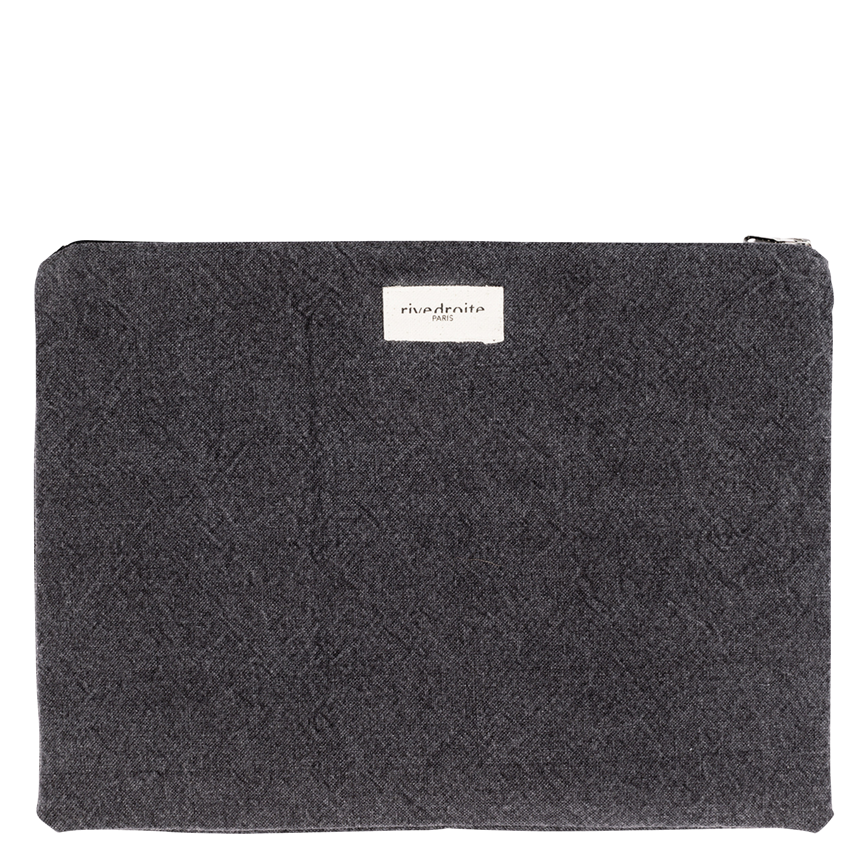Pochette zippée en coton RIVEDROITE PARIS Noir