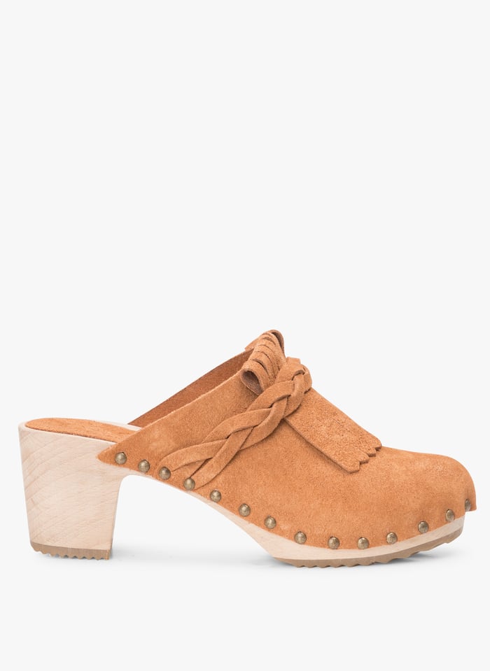 Suède Klompen Met Hak Caramel Bosabo Dames Place des Tendances Suède Klompen Met Hak Caramel Bosabo Dames Place des Tendances