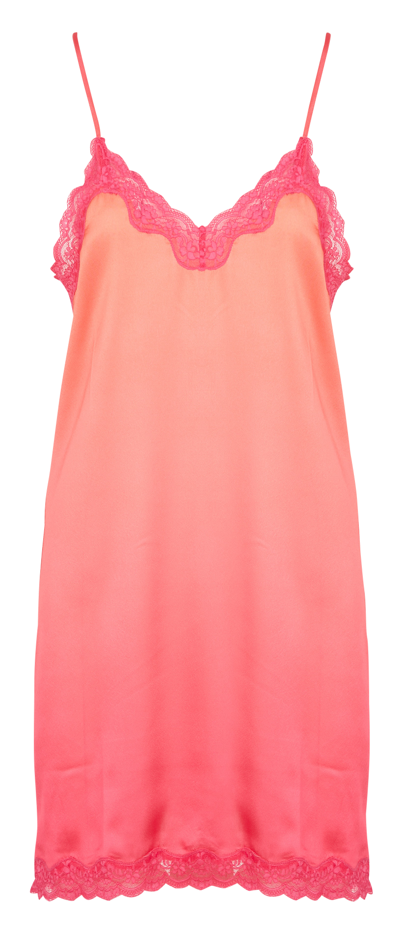 Satin-finish V-neck baby doll nightdress LOVE STORIES Pink