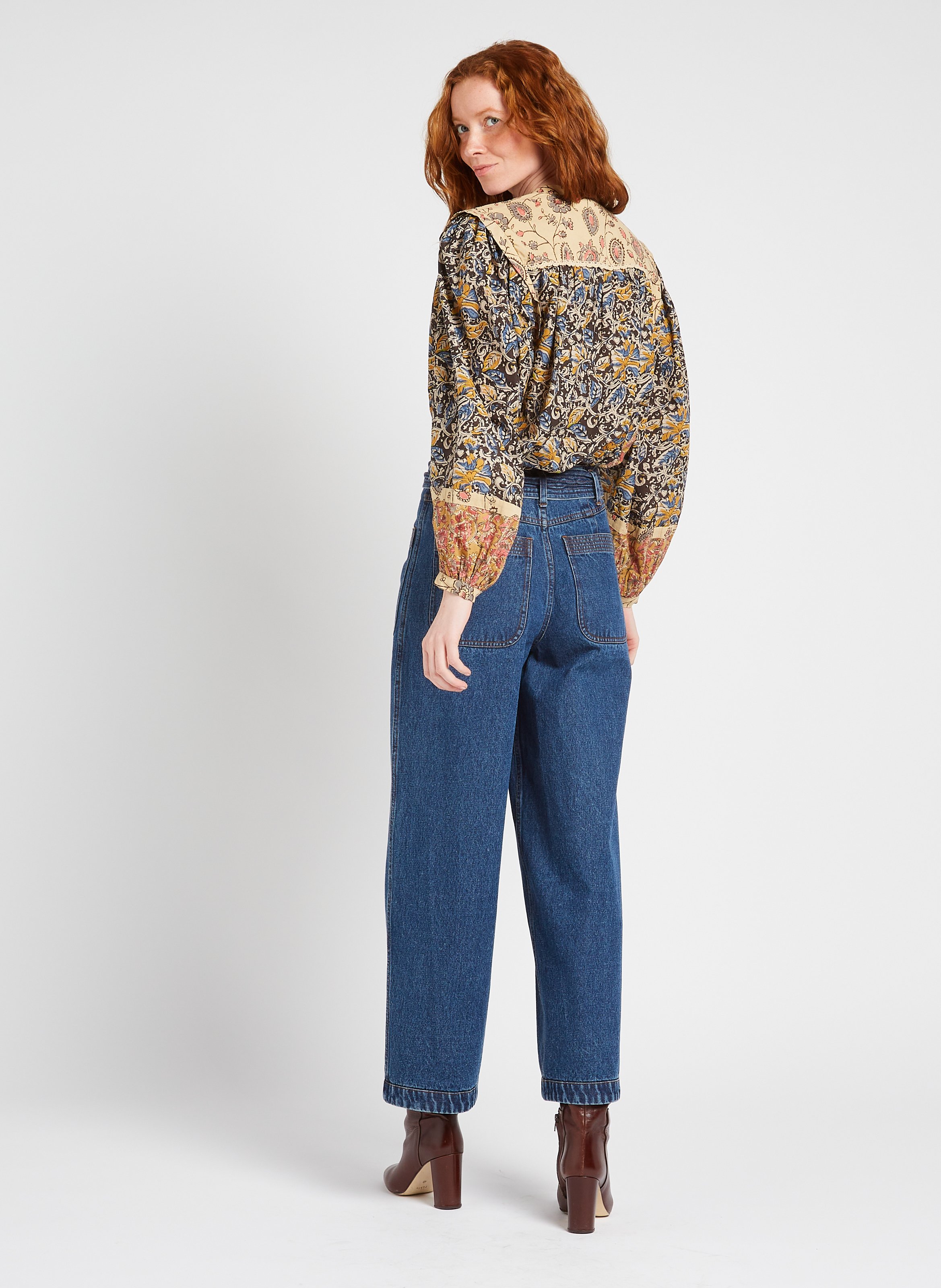 Straight printed organic cotton shirt LOUISE MISHA Multicolored