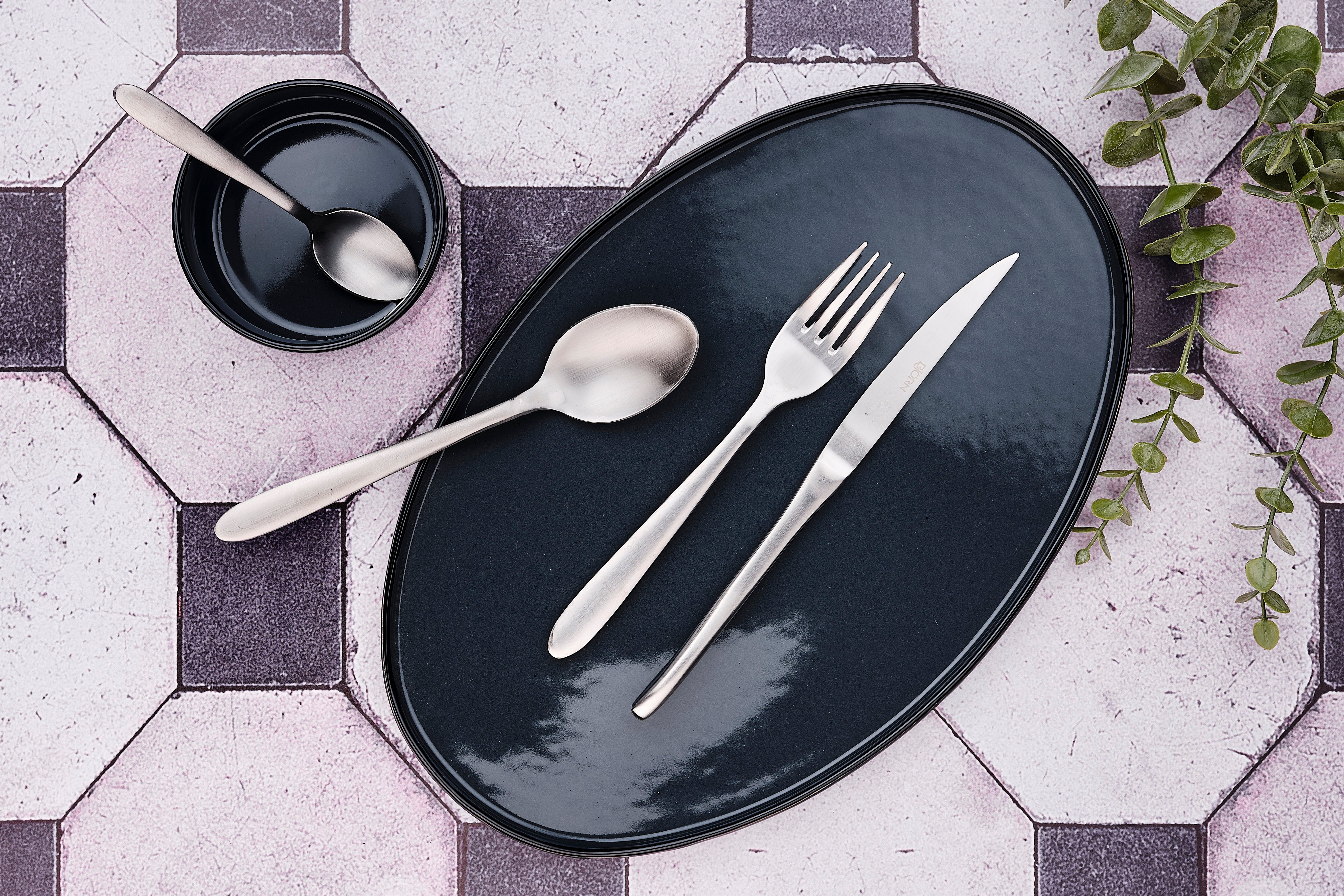 Set of 6 small spoons BJORN Red