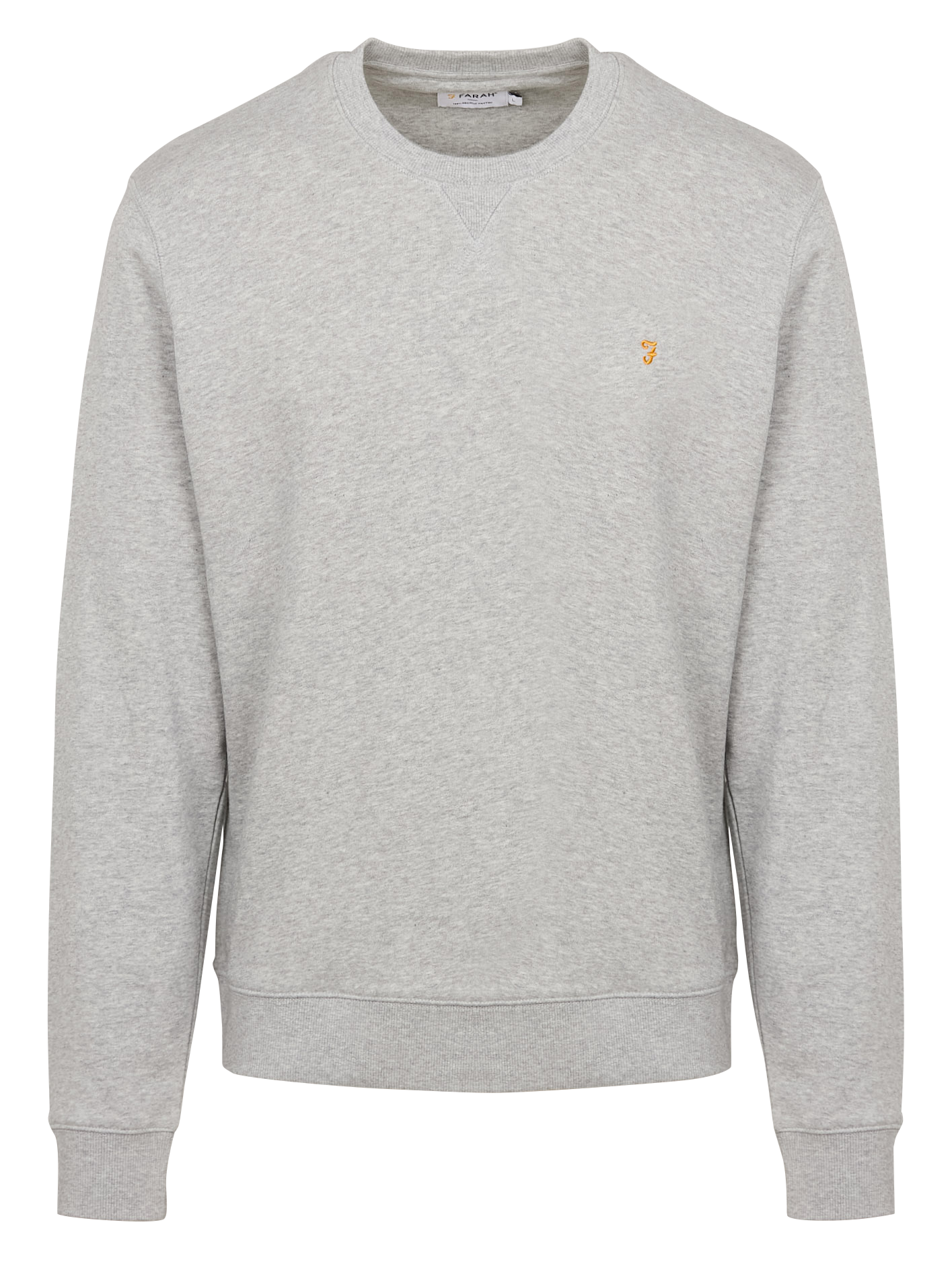 Slim-fit round-neck organic cotton sweatshirt FARAH Silver