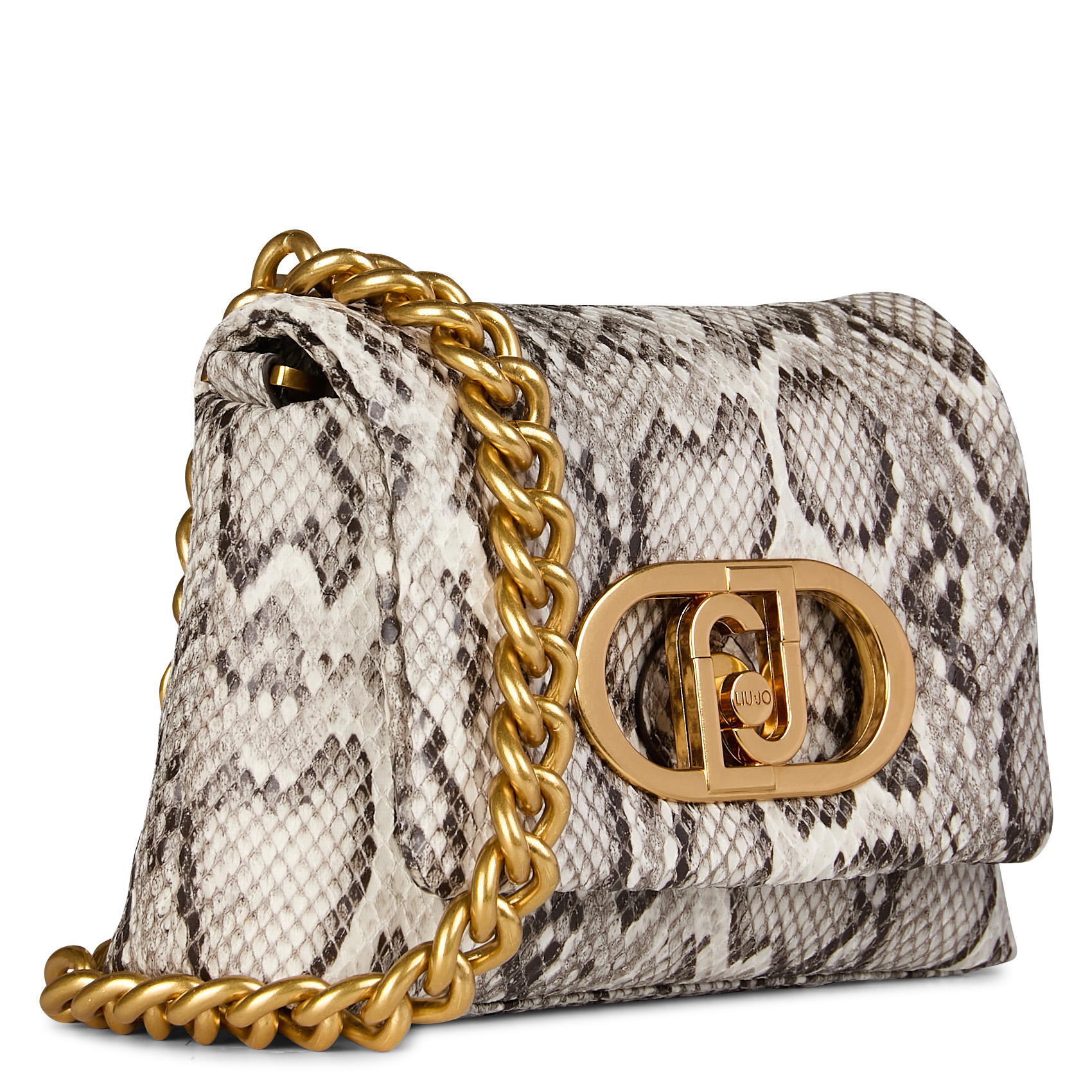 Sac porté éoaule imprimé python LIU JO Marron