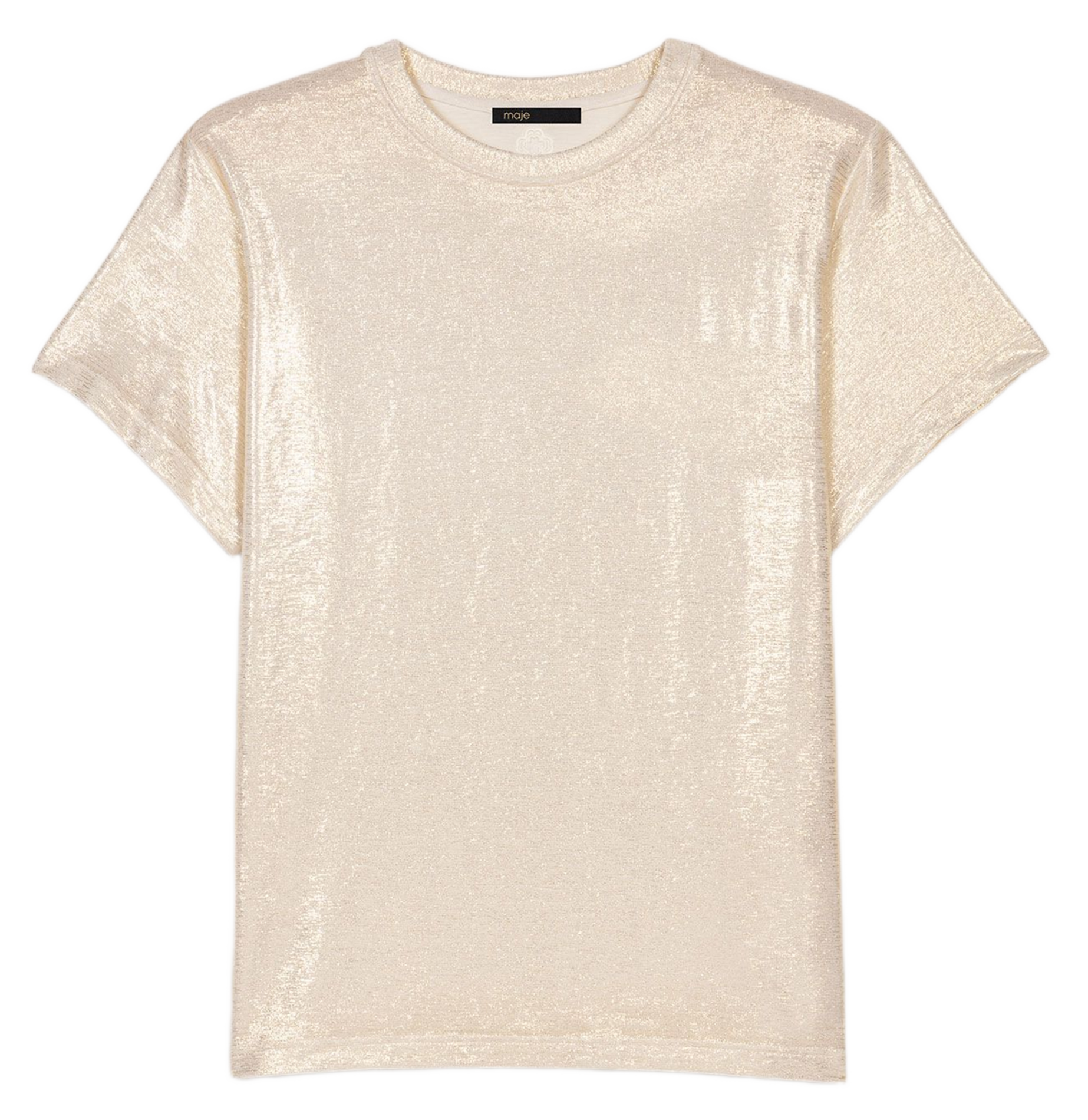 Top col rond MAJE Doré