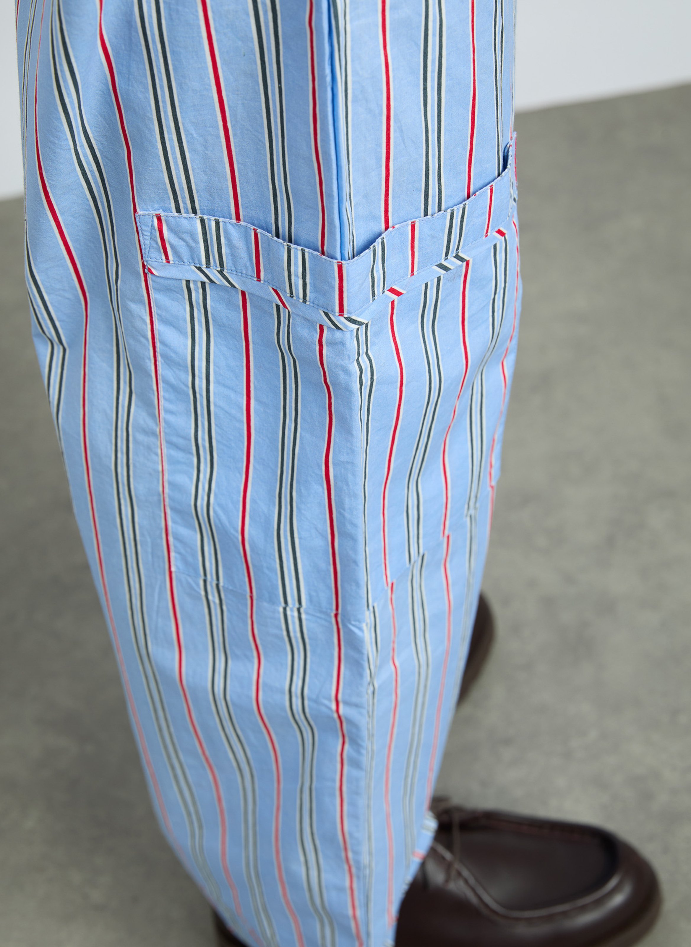 Elasticated straight leg striped trousers DAMSON MADDER Blue