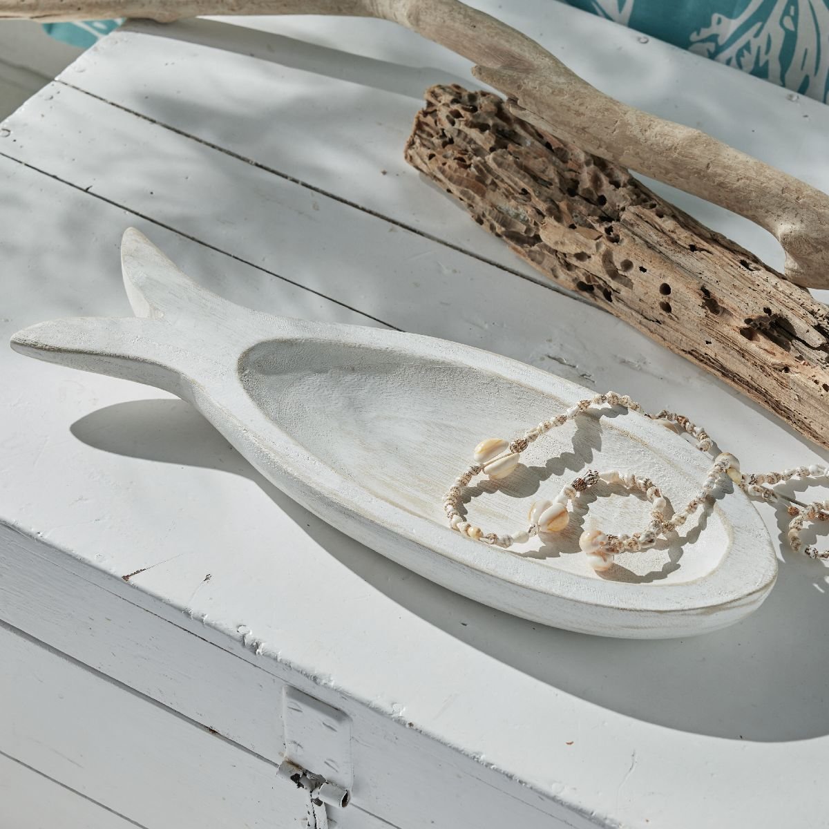 Wooden sardine tray FACTORY White