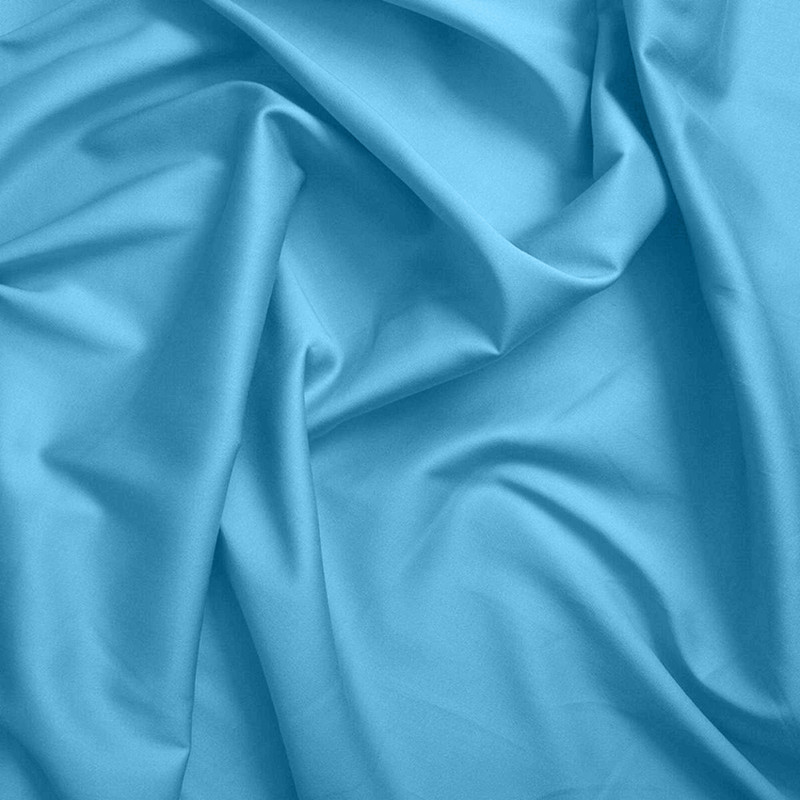Flat sheet "premium" for single & double beds COTON PUR Blue