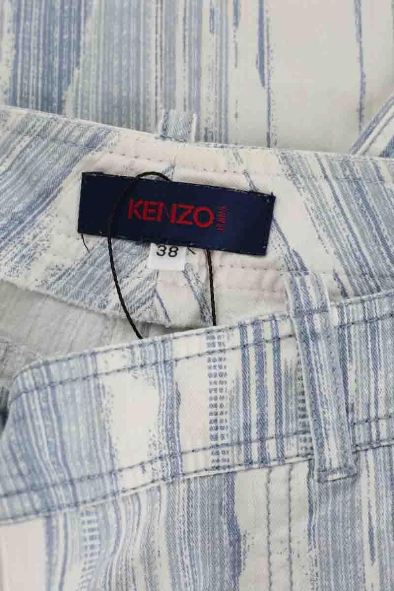 Slim-fit cotton cargo pants KENZO - SECONDE MAIN Blue