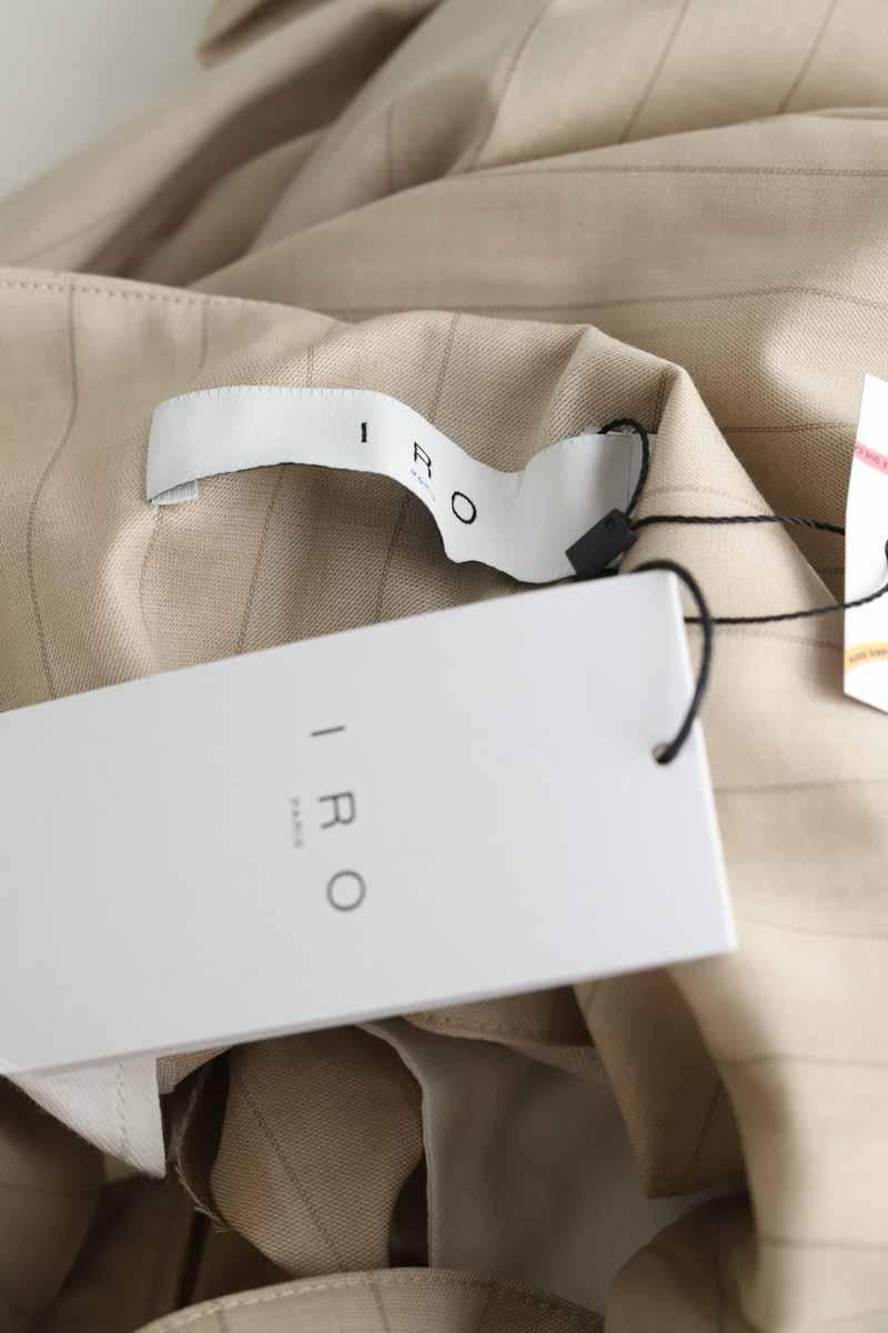 Bandol straight woollen trousers IRO - Seconde Main Beige