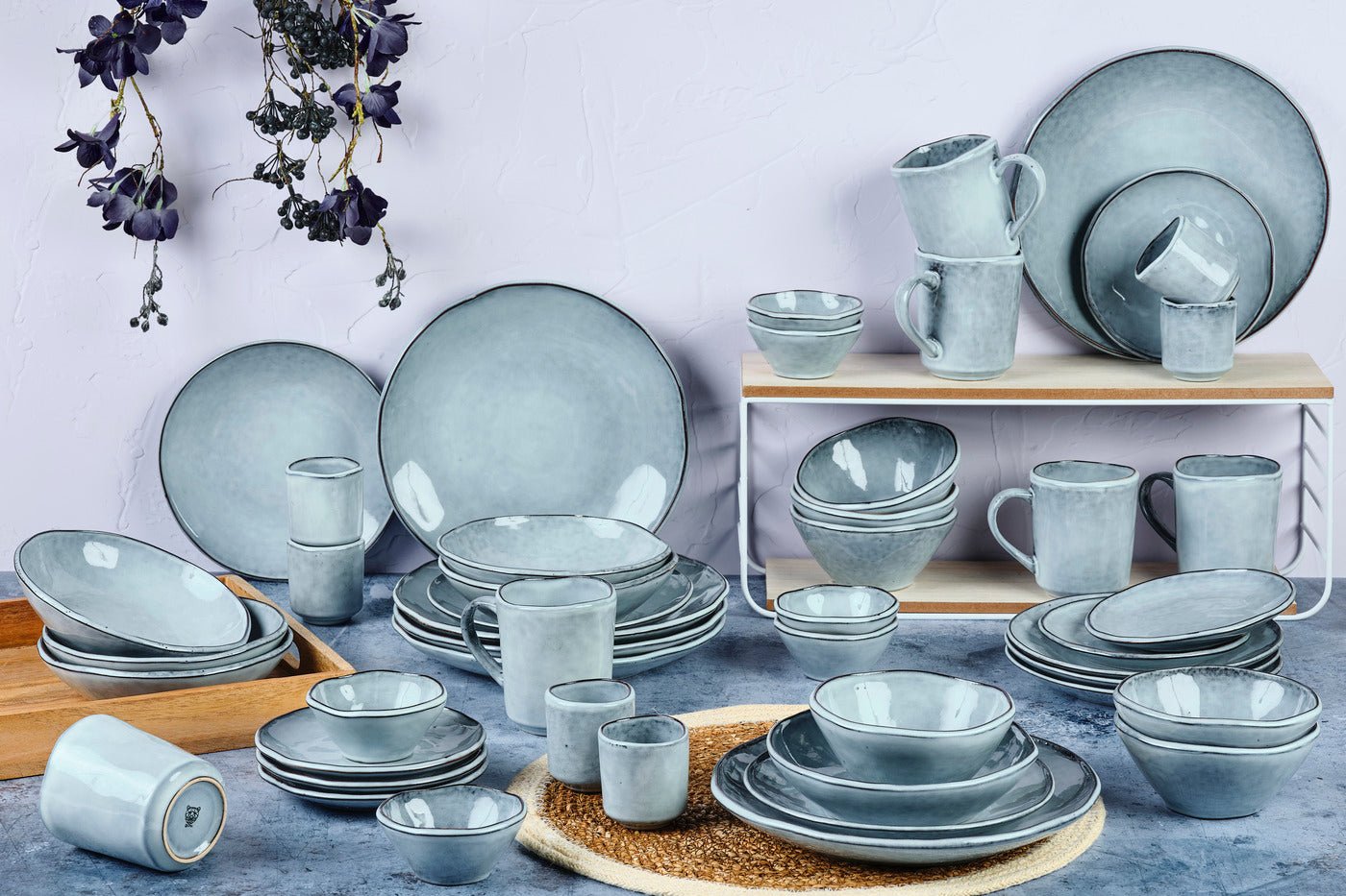 Complete cloud service - 48 pieces - stormy gray BJORN Grey