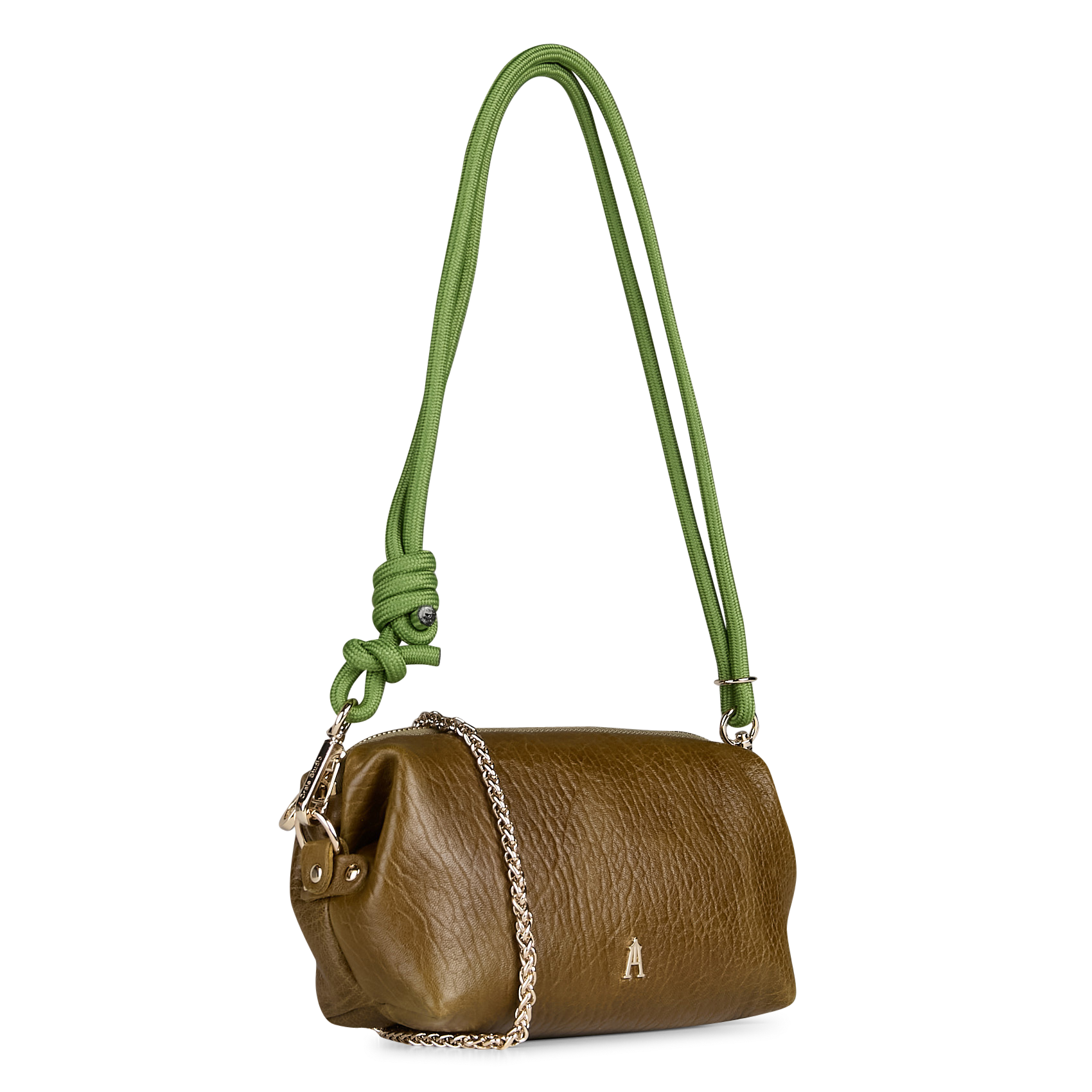 Sac porté épaule en cuir  CRAIE STUDIO Kaki