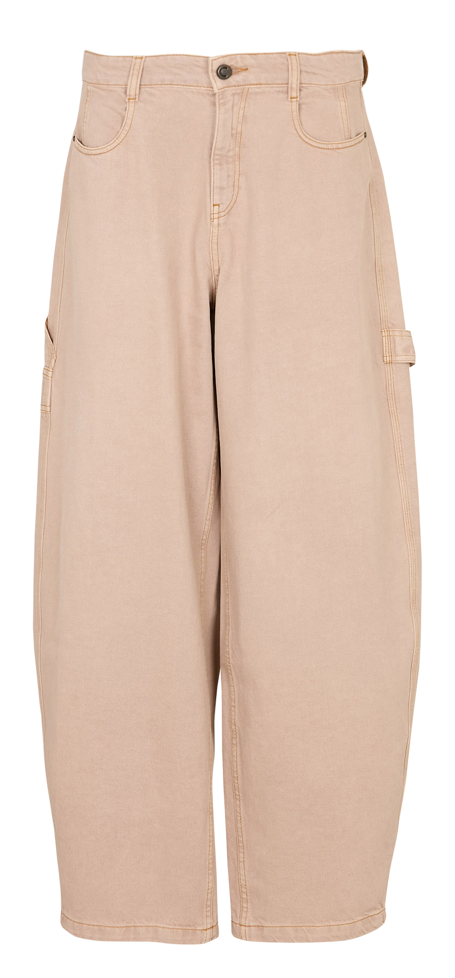 Jean balloon en coton ACOTE Marron