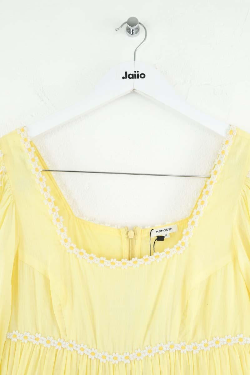 Cotton dress Manoush - Seconde Main Yellow