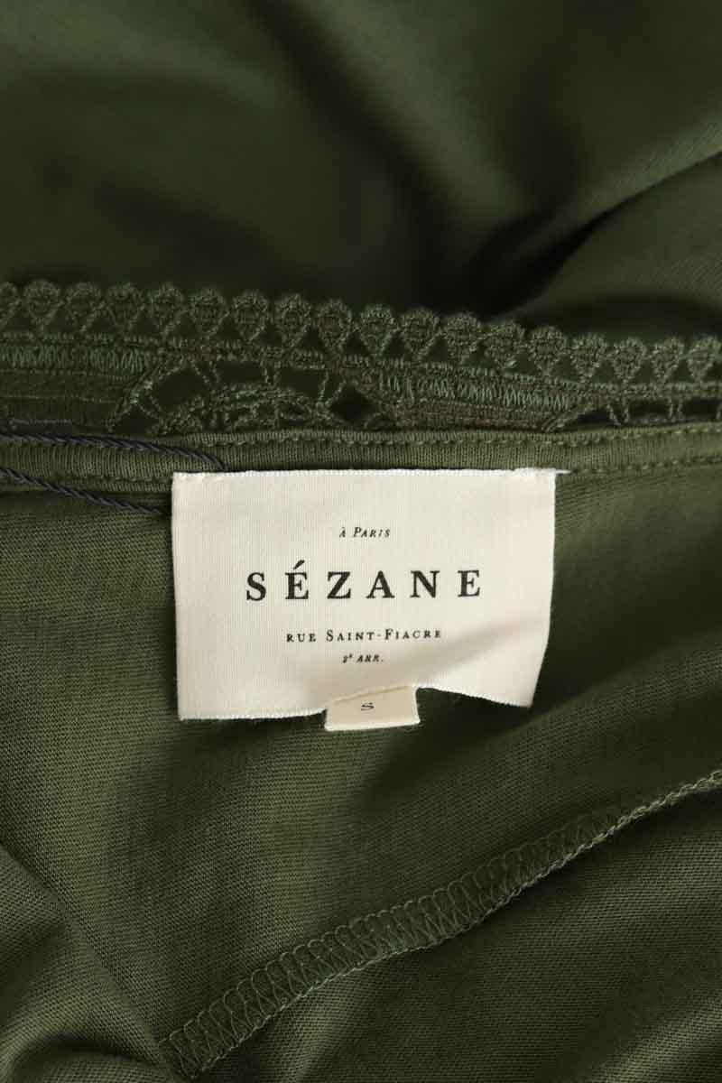 Cotton dress SEZANE - Seconde main Khaki