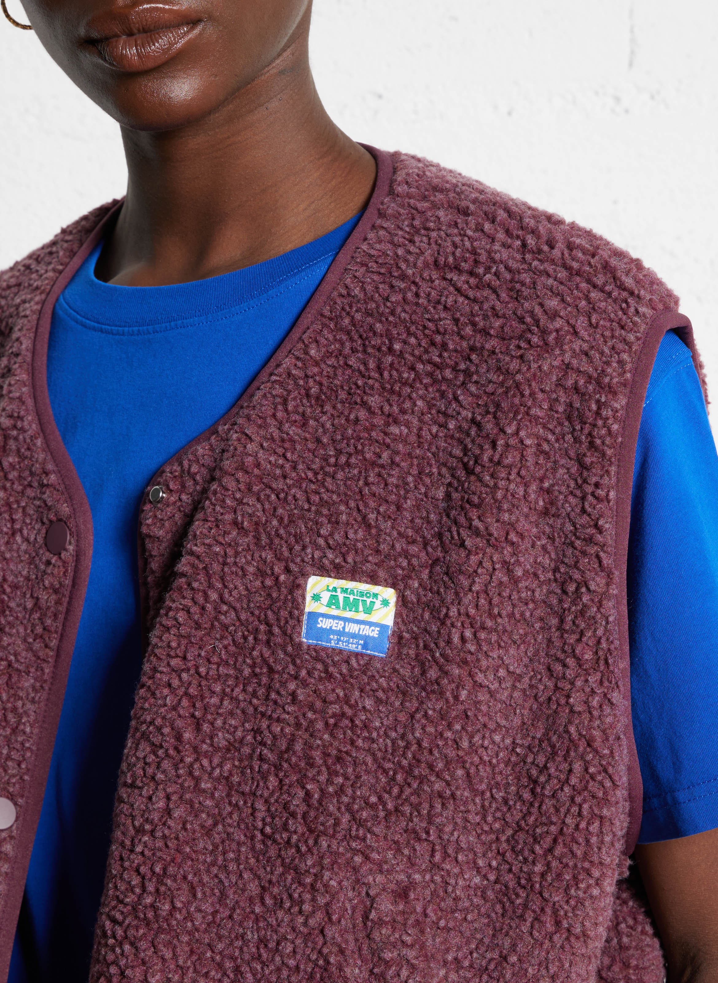 Weste aus Sweatstoff mit Rundhalskragen AMERICAN VINTAGE Rot