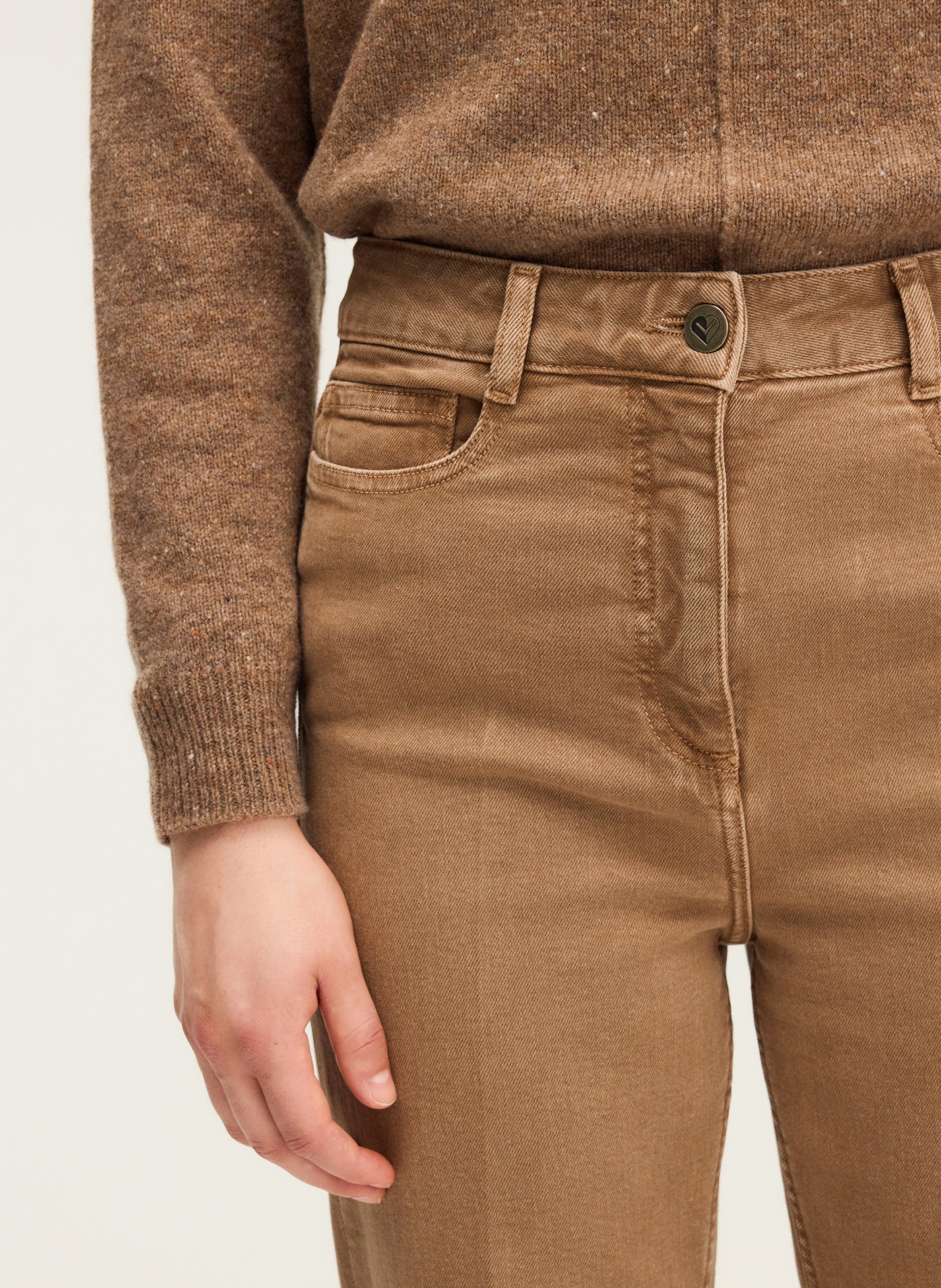 Jean droit PABLO Marron