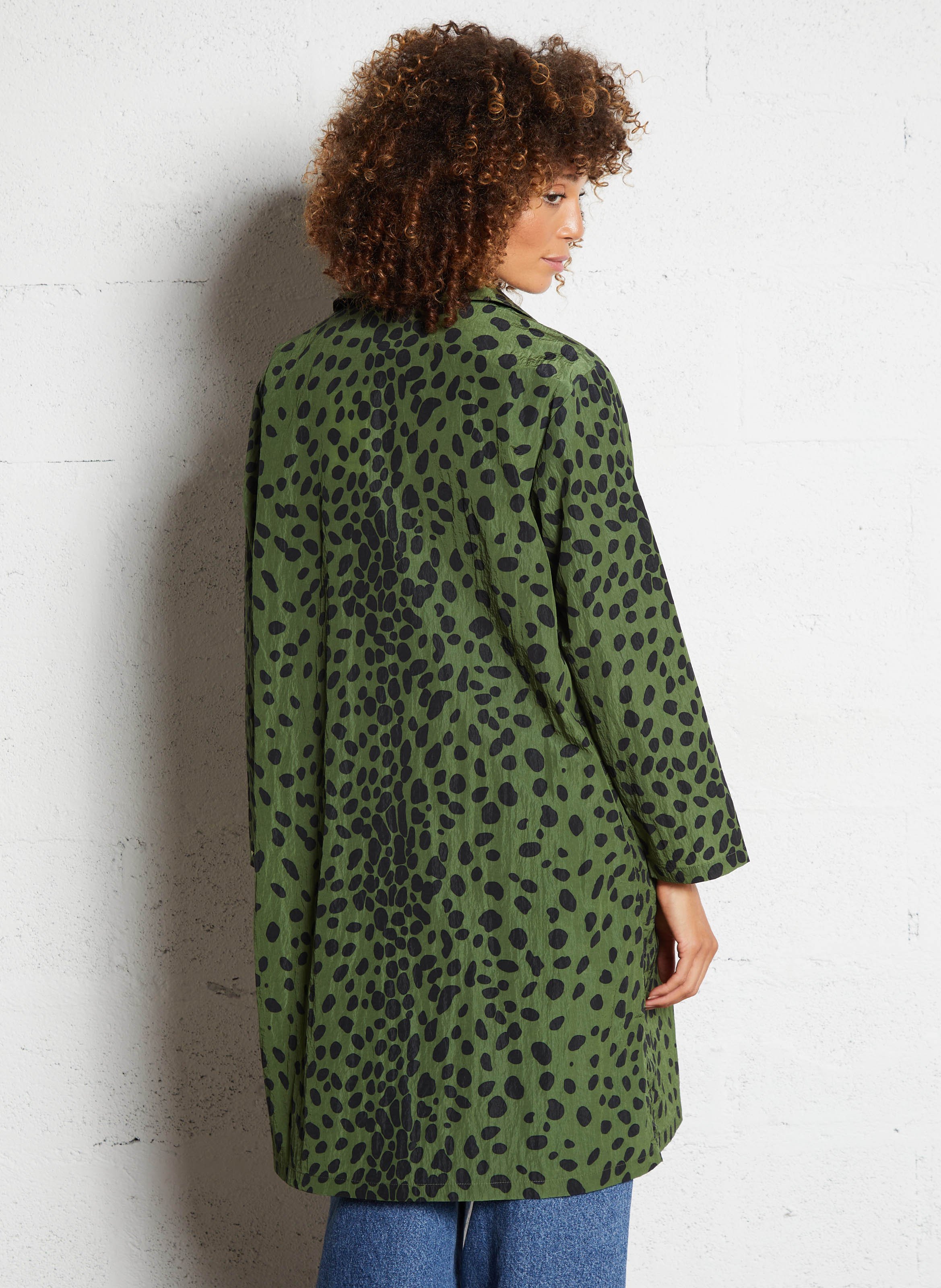 Jacket with classic printed collar LEON & HARPER Green