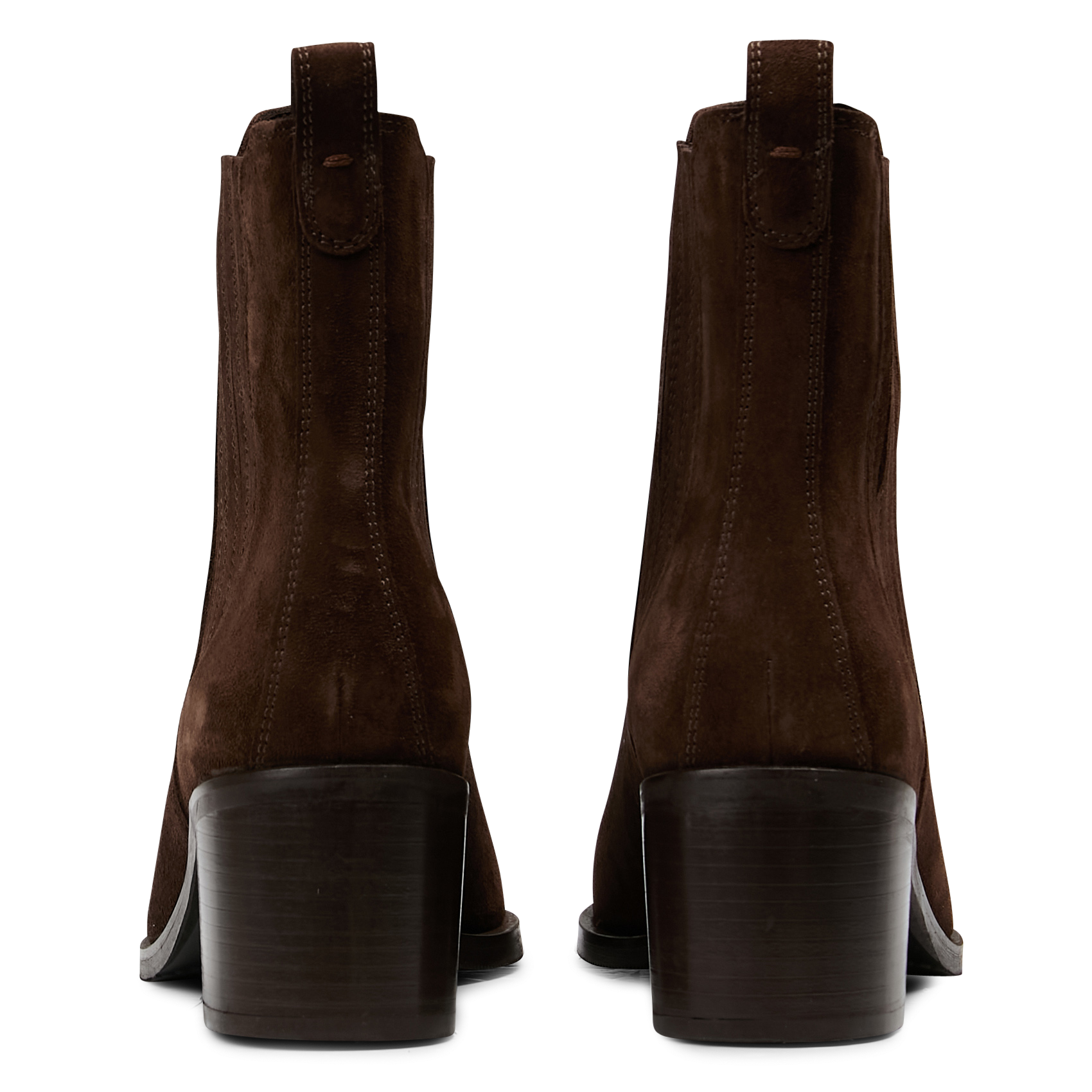 Bottines à talons en cuir velours MELLOW YELLOW Marron