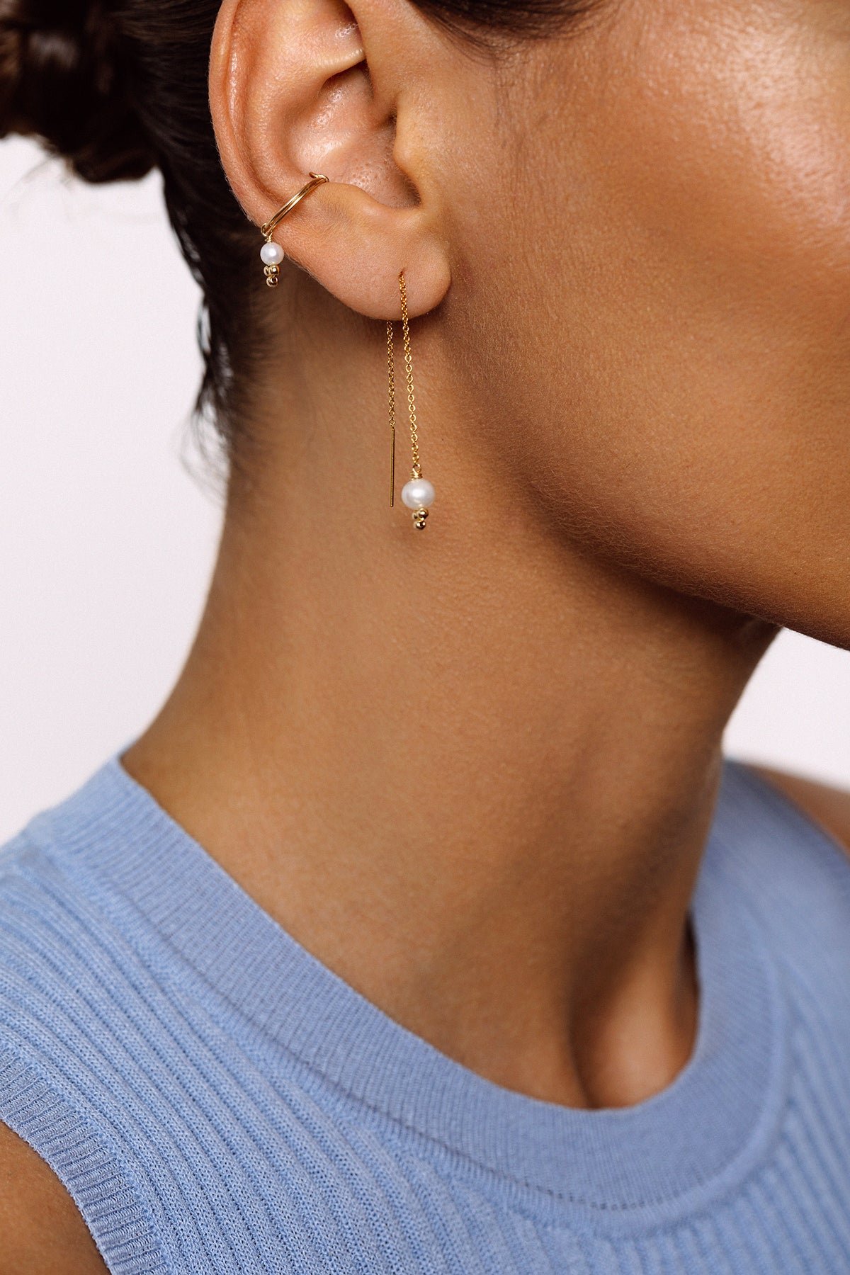 Gaia multi-position pearl ear jewelry YAY Golden