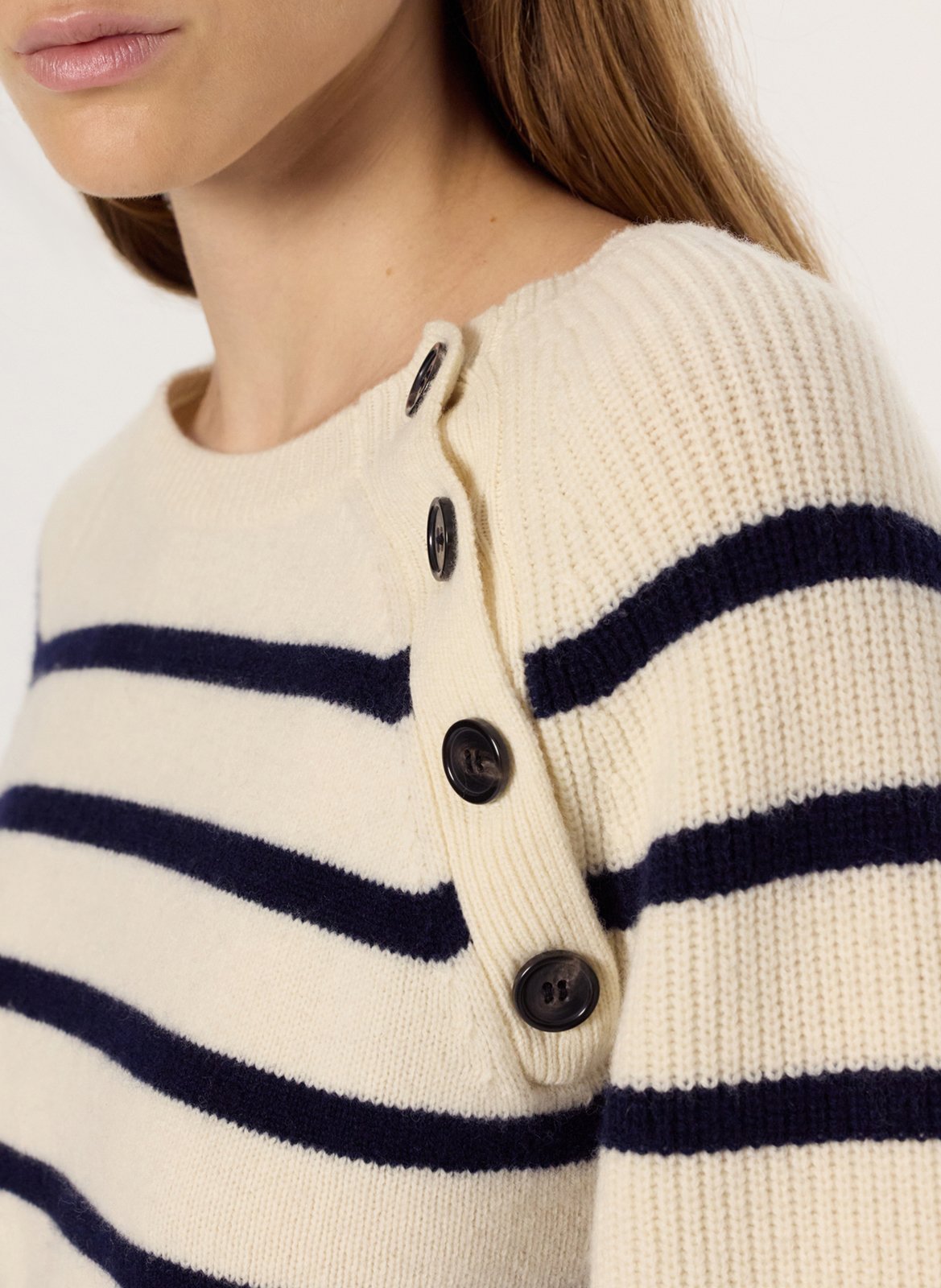 Pull col rond en laine GERARD DAREL Beige