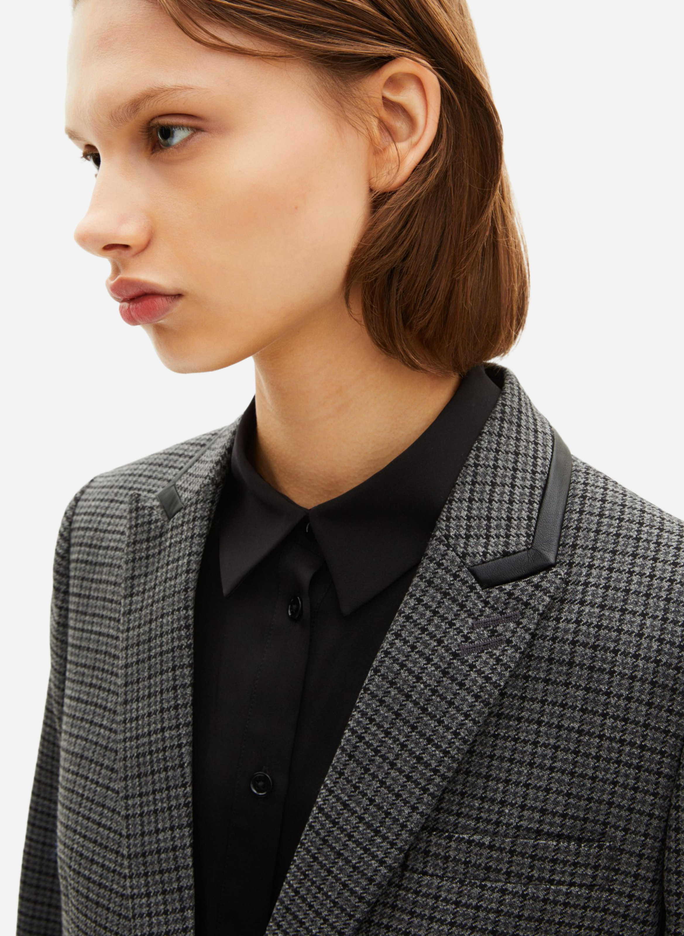 Fitted blazer in houndstooth pattern THE KOOPLES Black