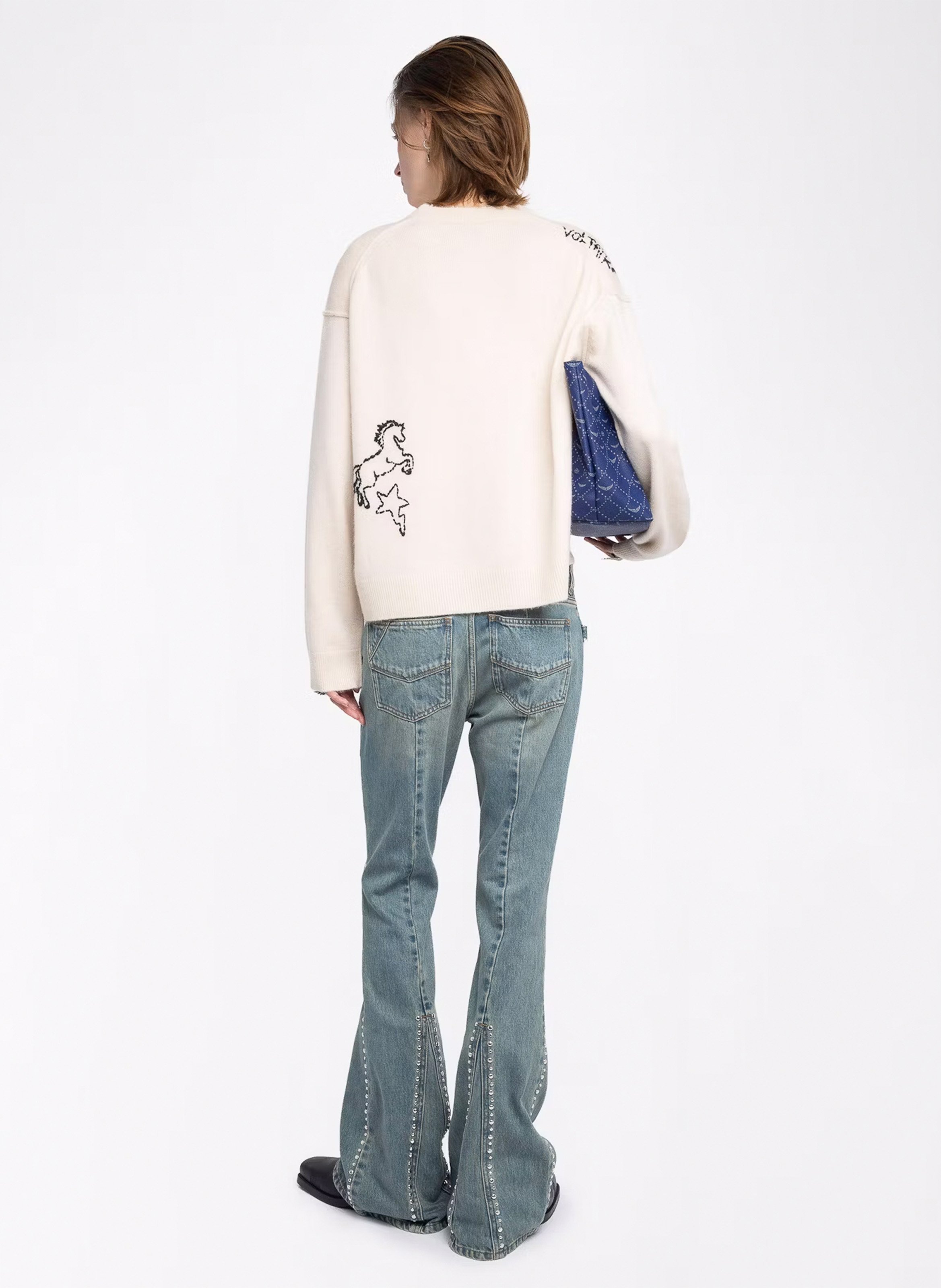 Maglione girocollo in cashmere ZADIG&VOLTAIRE Bianco