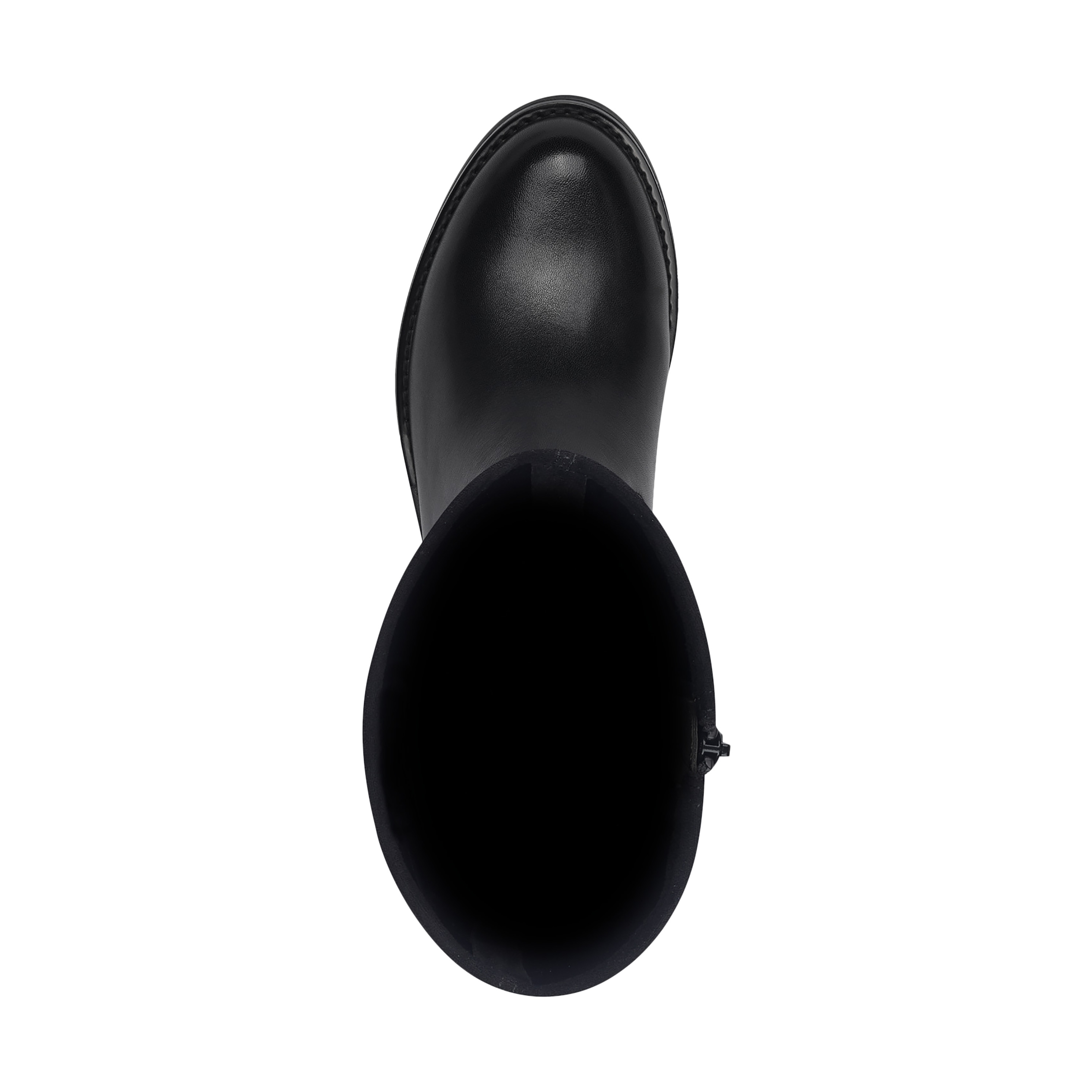 Comfort leather flat boots TAMARIS Black