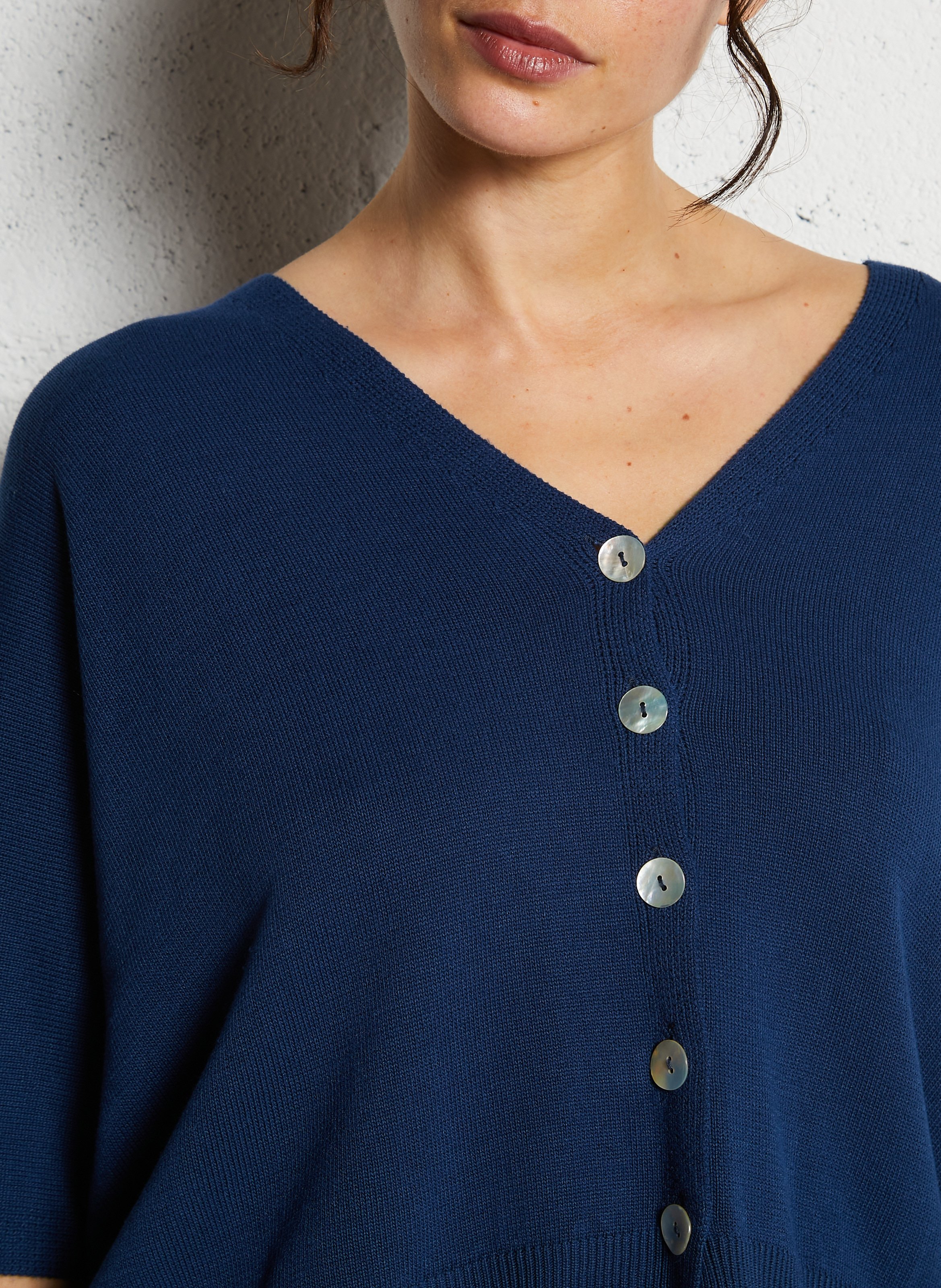 Vest met sjaalkraag NICE THINGS Blauw