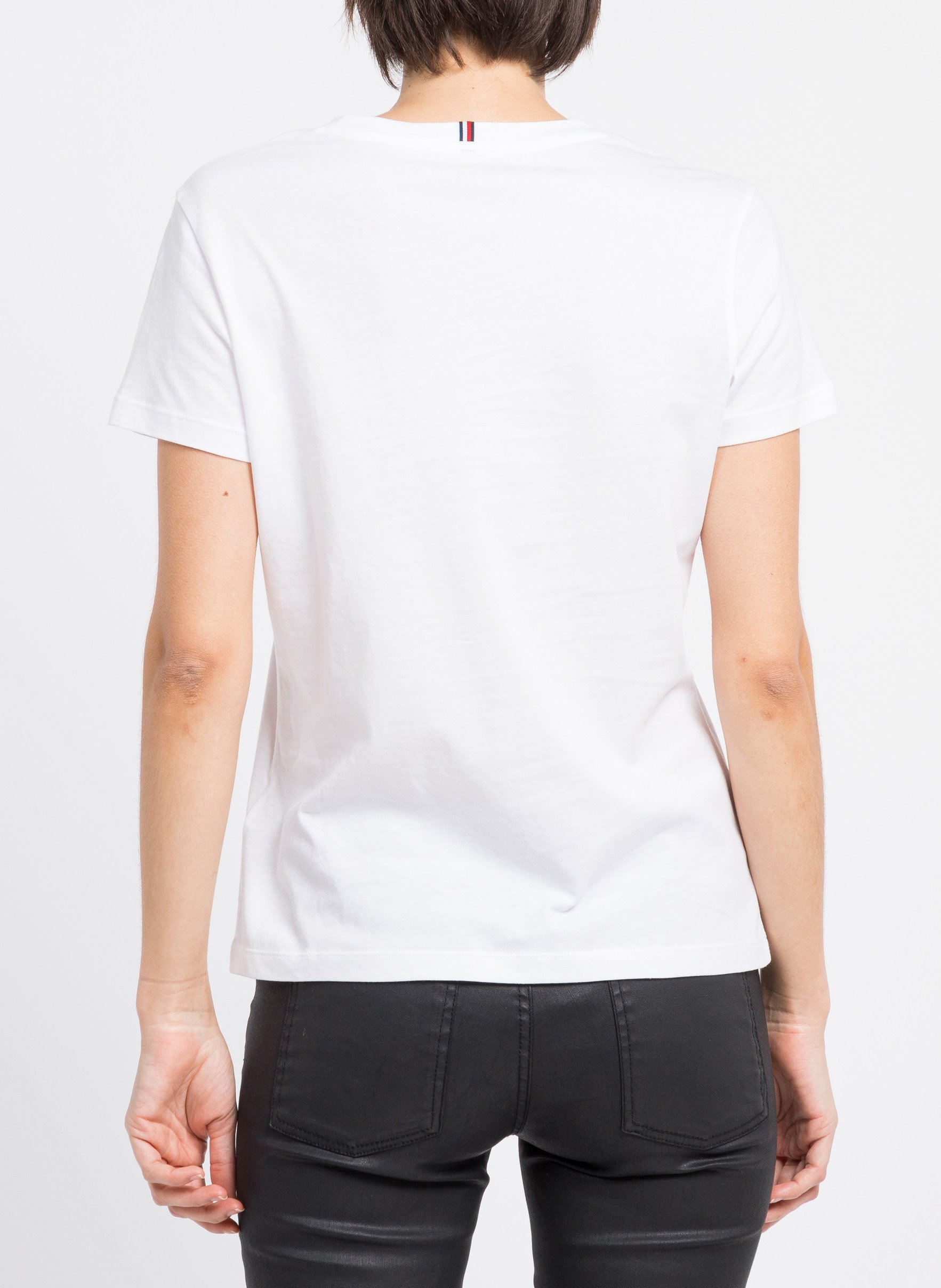 T-shirt slim en coton organique TOMMY HILFIGER Blanc
