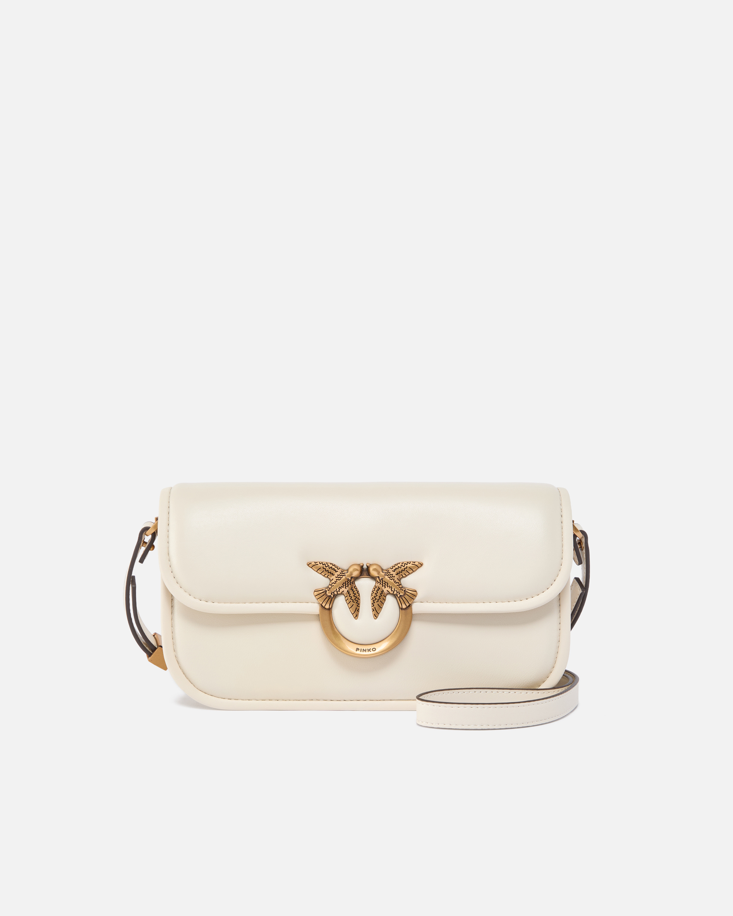Small Love Bag Box shoulder bag in nappa leather PINKO White