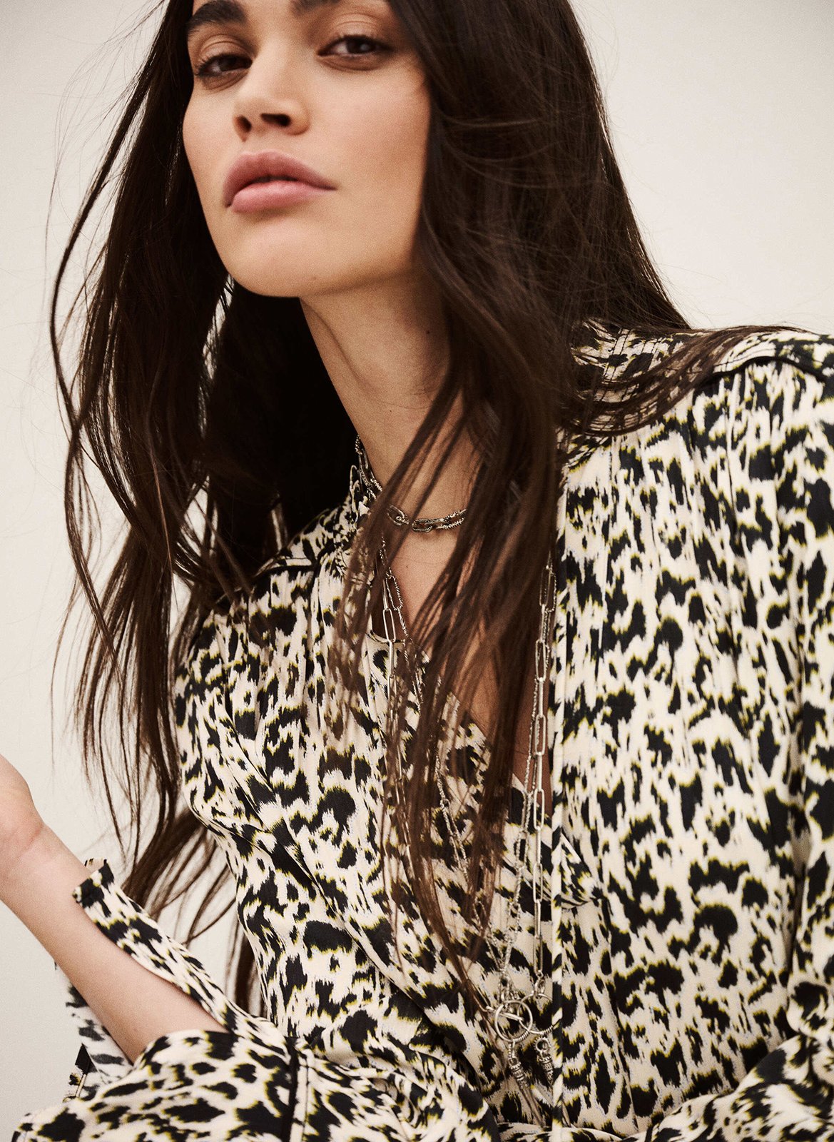 Korte jurk met print BA&SH Beige