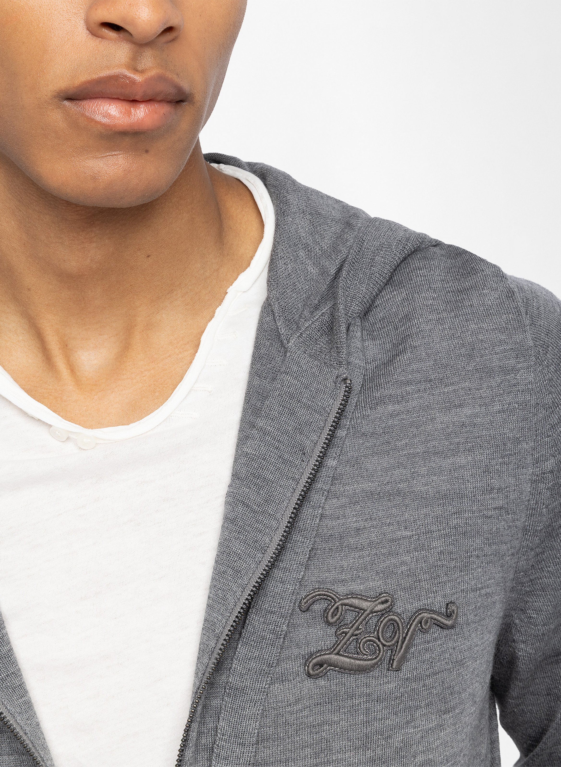 Hooded wool straight vest ZADIG&VOLTAIRE Grey