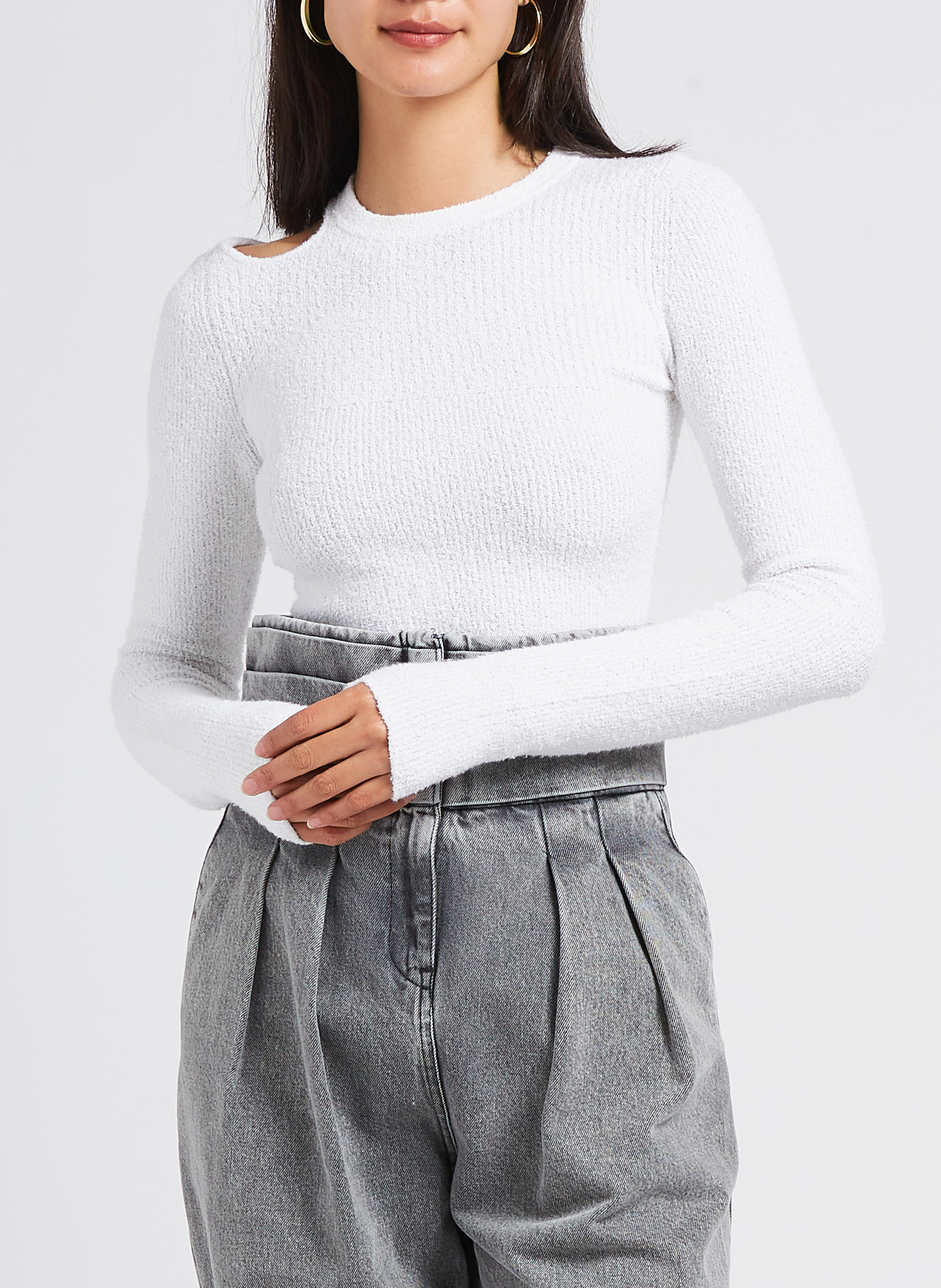 Strakke trui met ronde hals IRO Beige