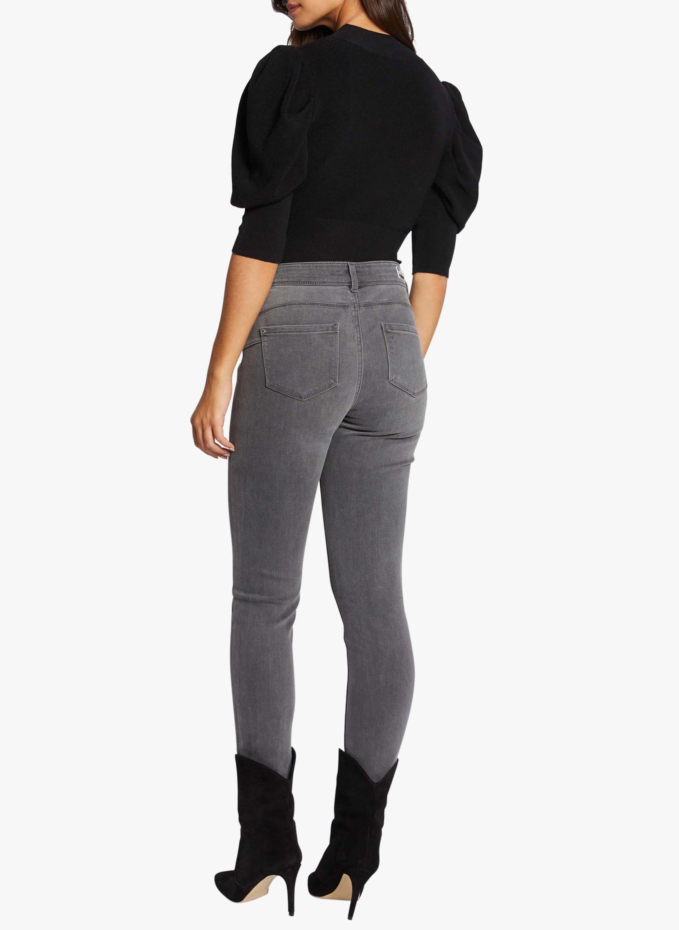 Slim-fit 5-pocketjeans MORGAN Grijs