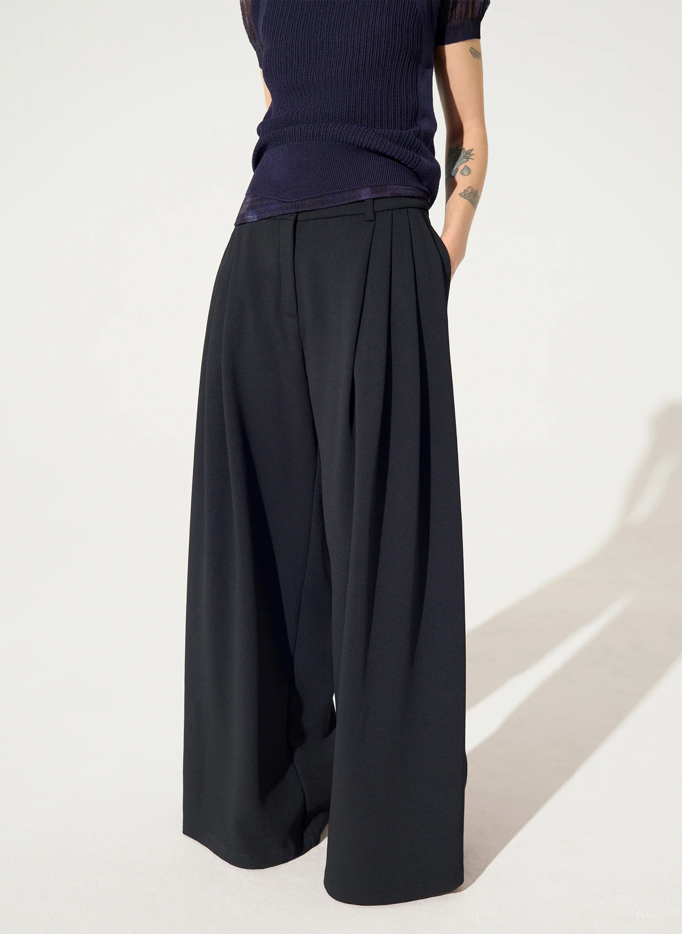 Wide trousers COTELAC Black