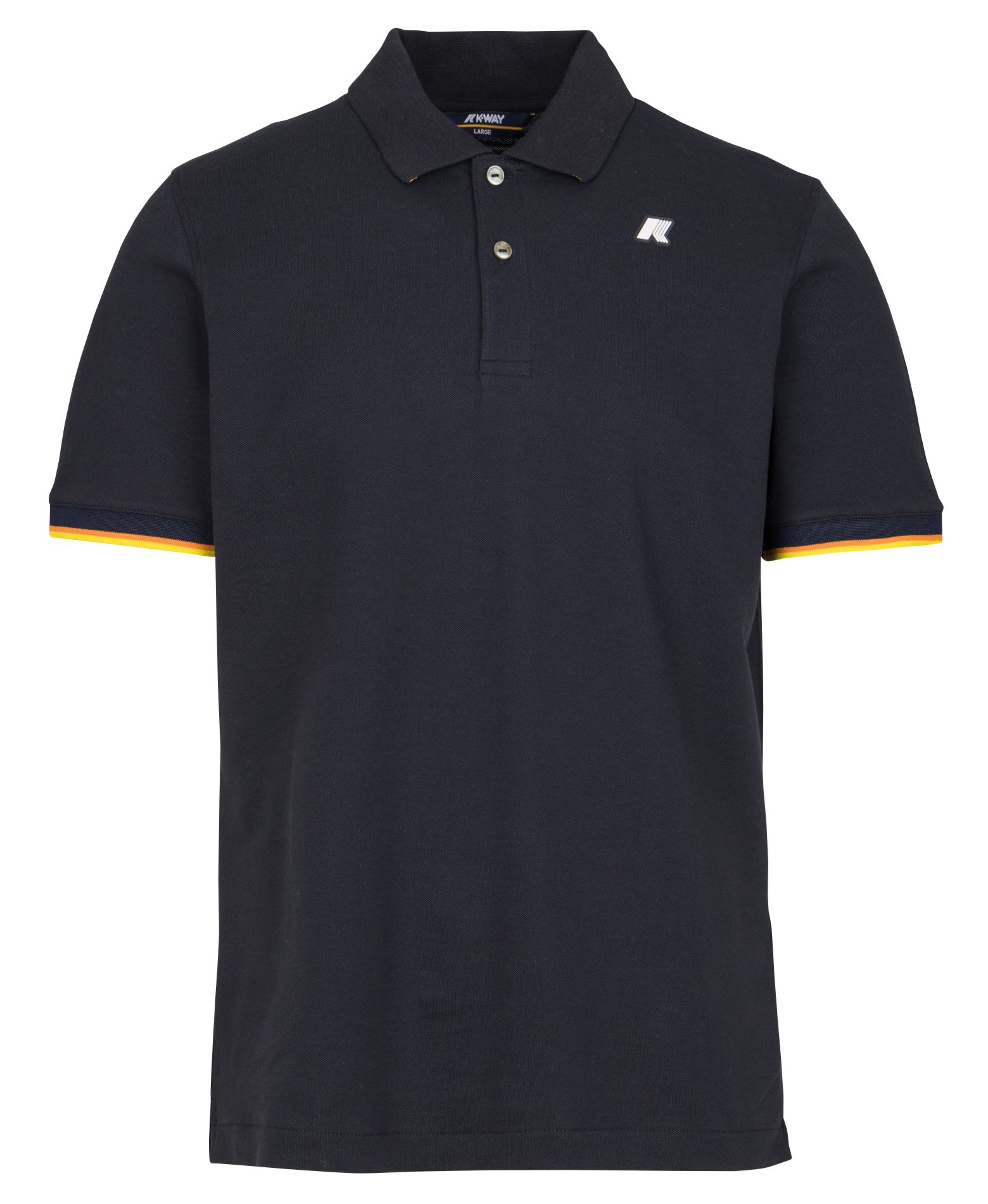 Regular-fit stretch cotton polo shirt K-WAY Blue