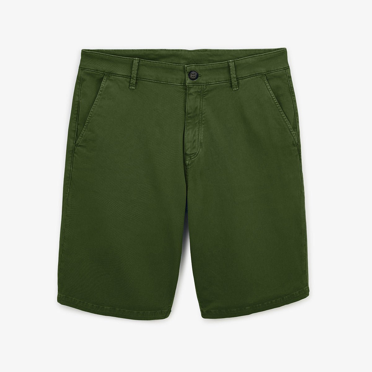 Straight cut Bermuda shorts in stretch cotton SERGE BLANCO Green