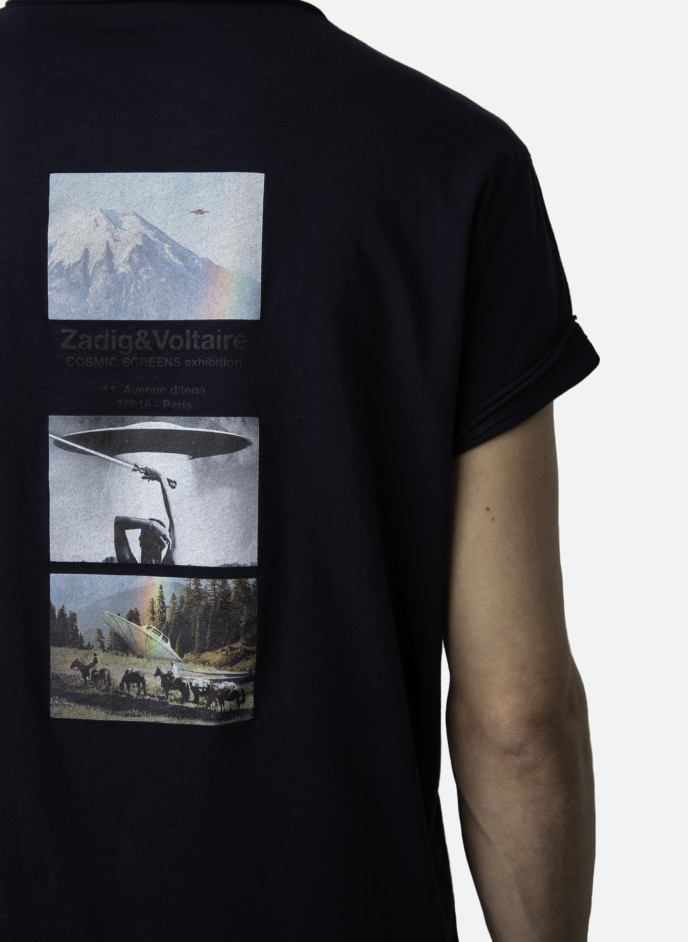 Gerade geschnittenes Henley-T-Shirt aus Bio-Baumwolle ZADIG&VOLTAIRE Blau