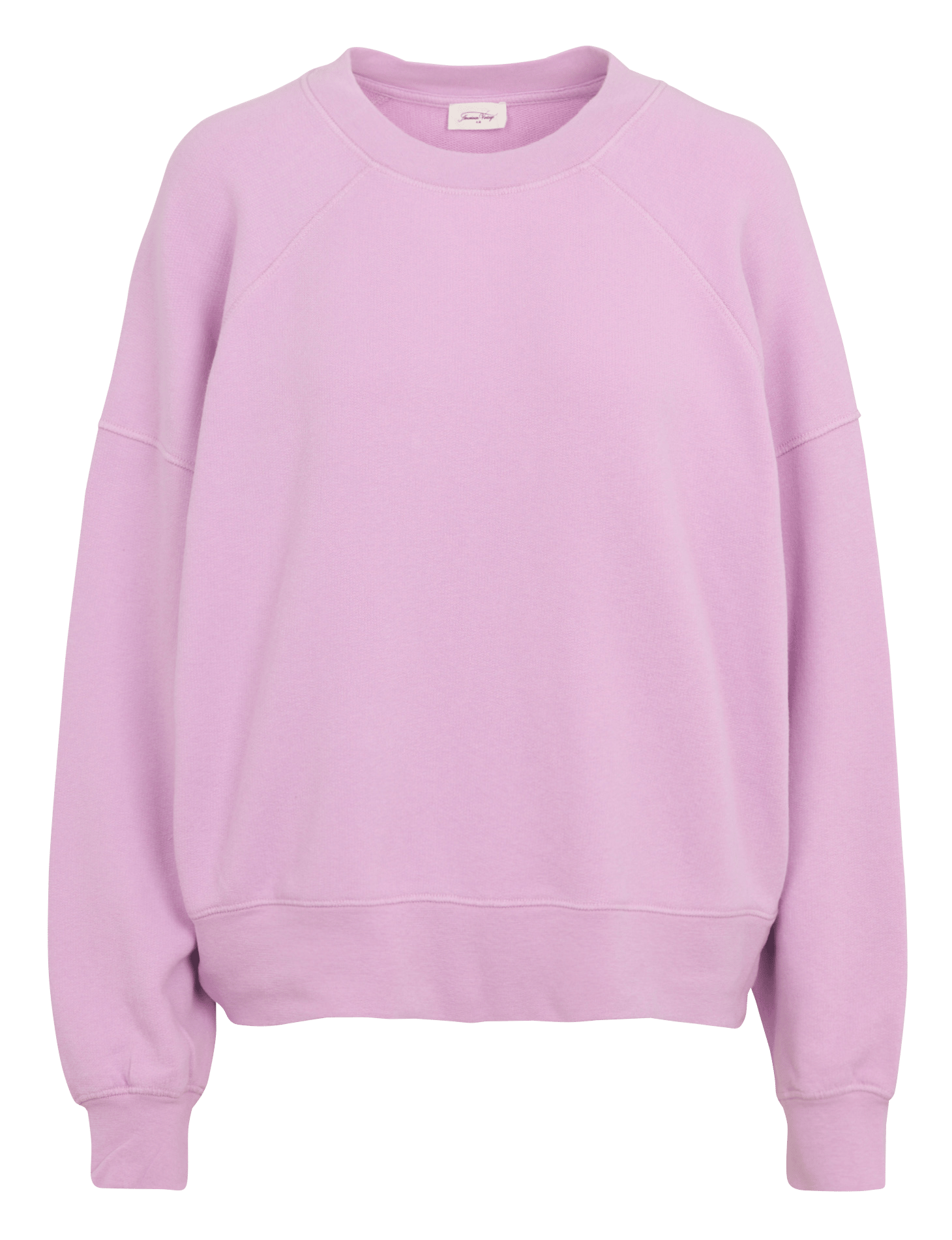 Sweat oversize col rond en coton mélangé AMERICAN VINTAGE Rose