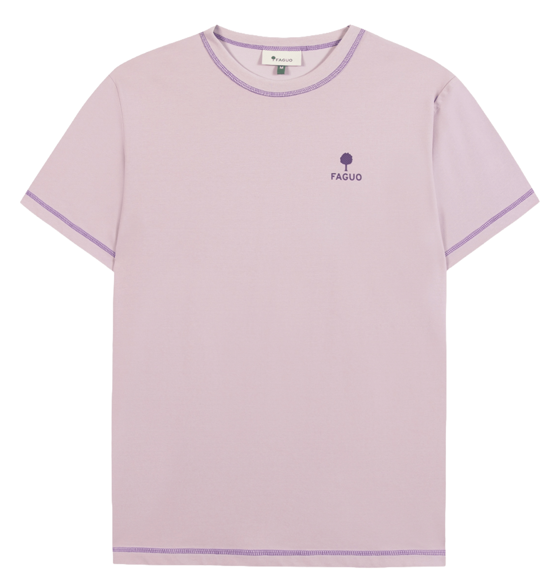 Tee-shirt oversize col rond en coton mélangé FAGUO Rose