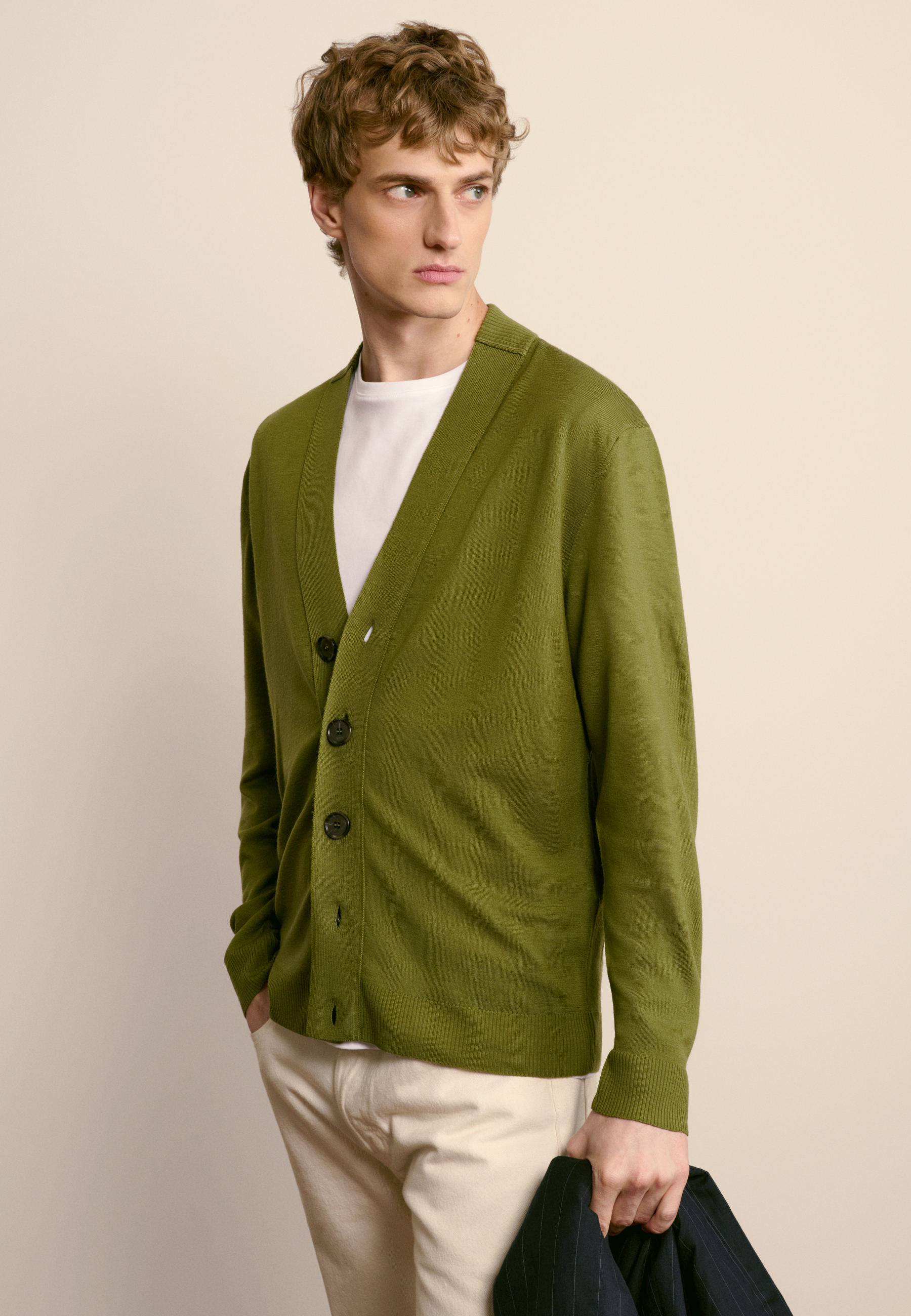 Merino wool cardigan MAISON MONTAGUT