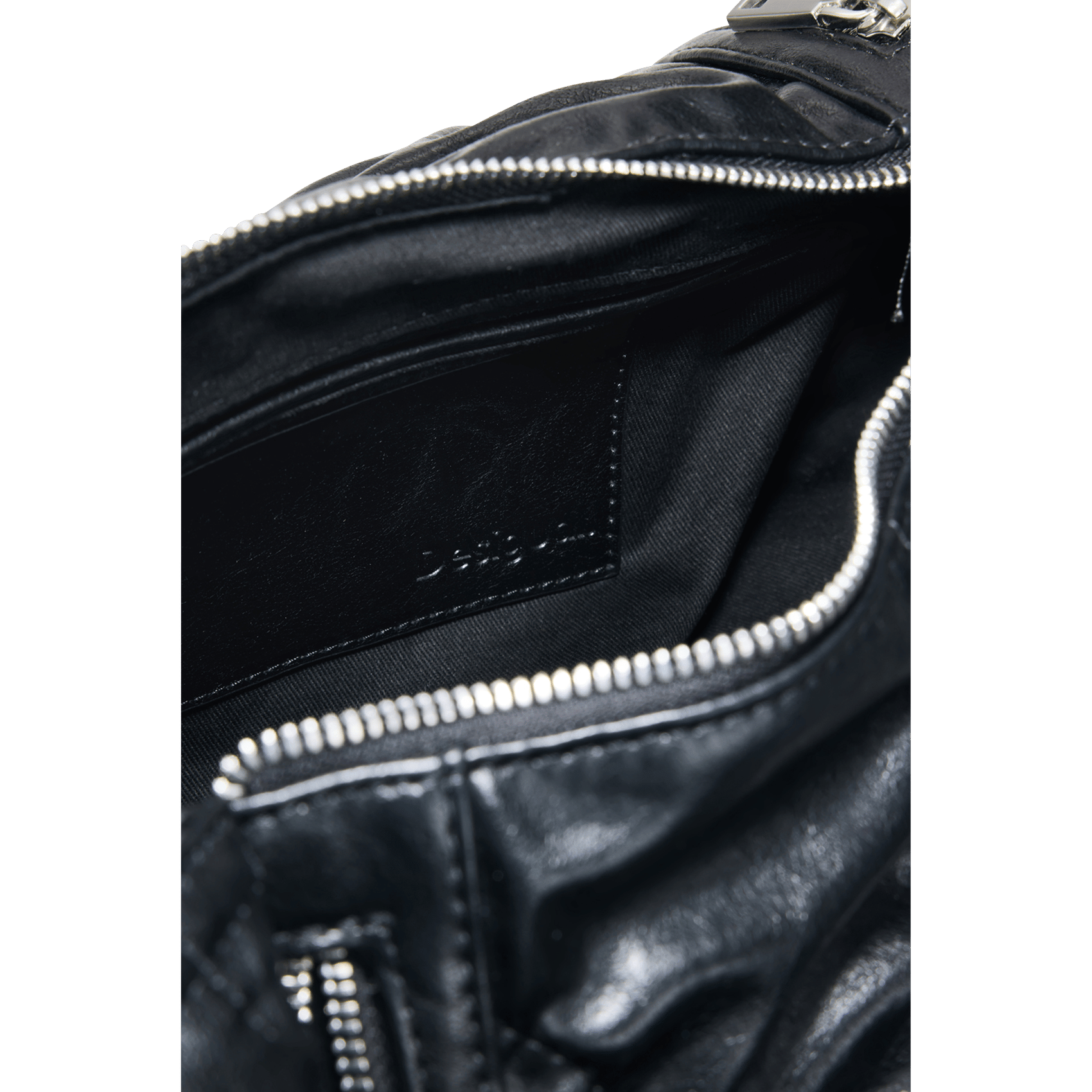 Sac zippé froncé à bandoulière DESIGUAL Noir