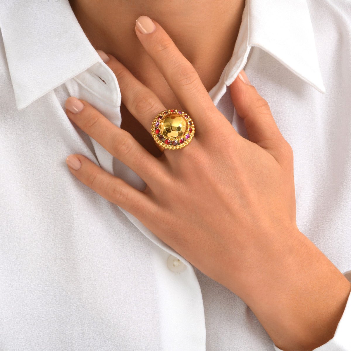 Bague medium ajustable   ajustable SATELLITE PARIS Rouge