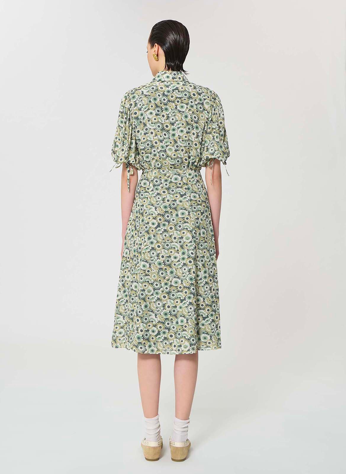 Robe midi col classique TARA JARMON Vert