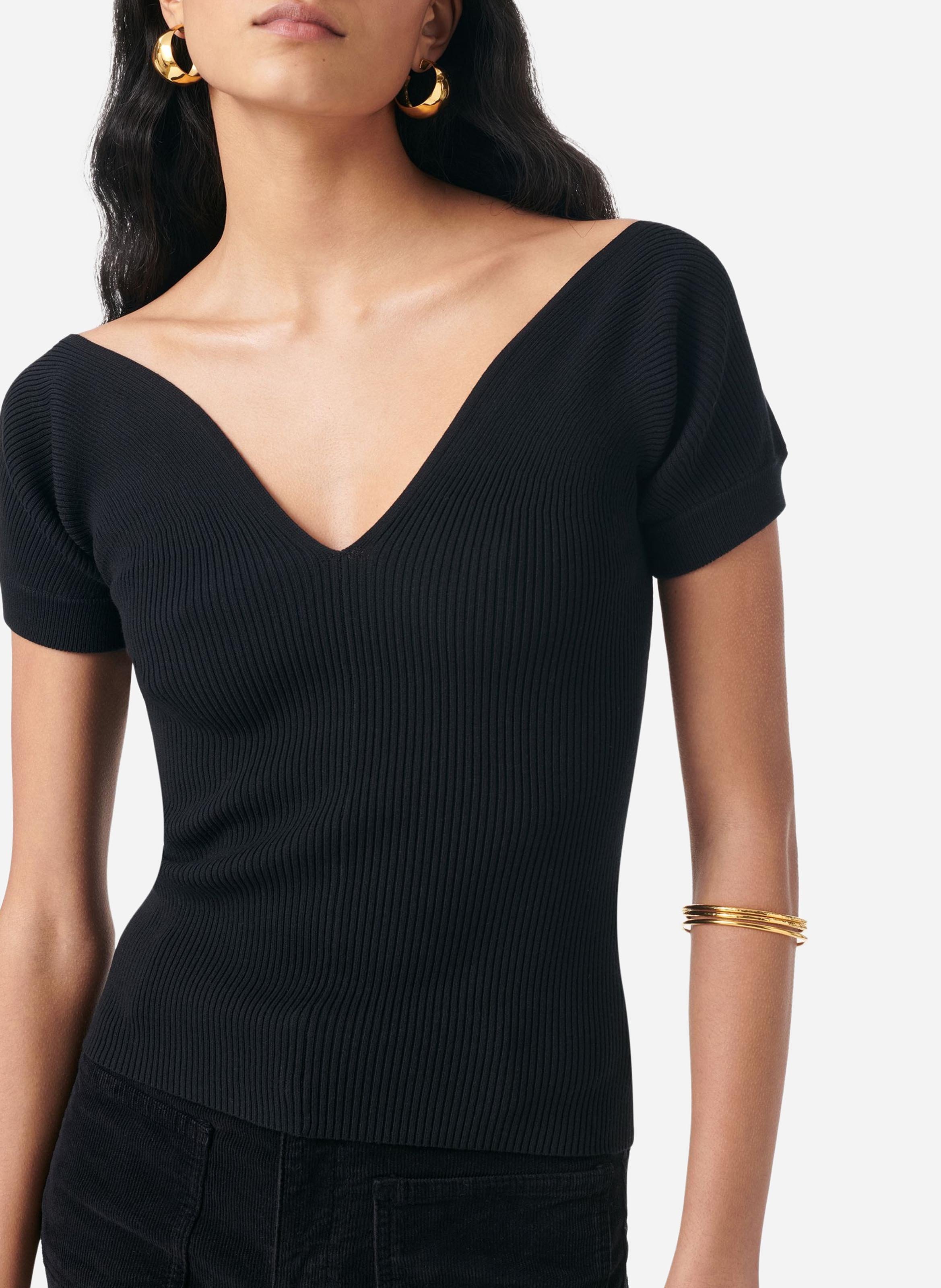 Top met V-hals VANESSA BRUNO Zwart