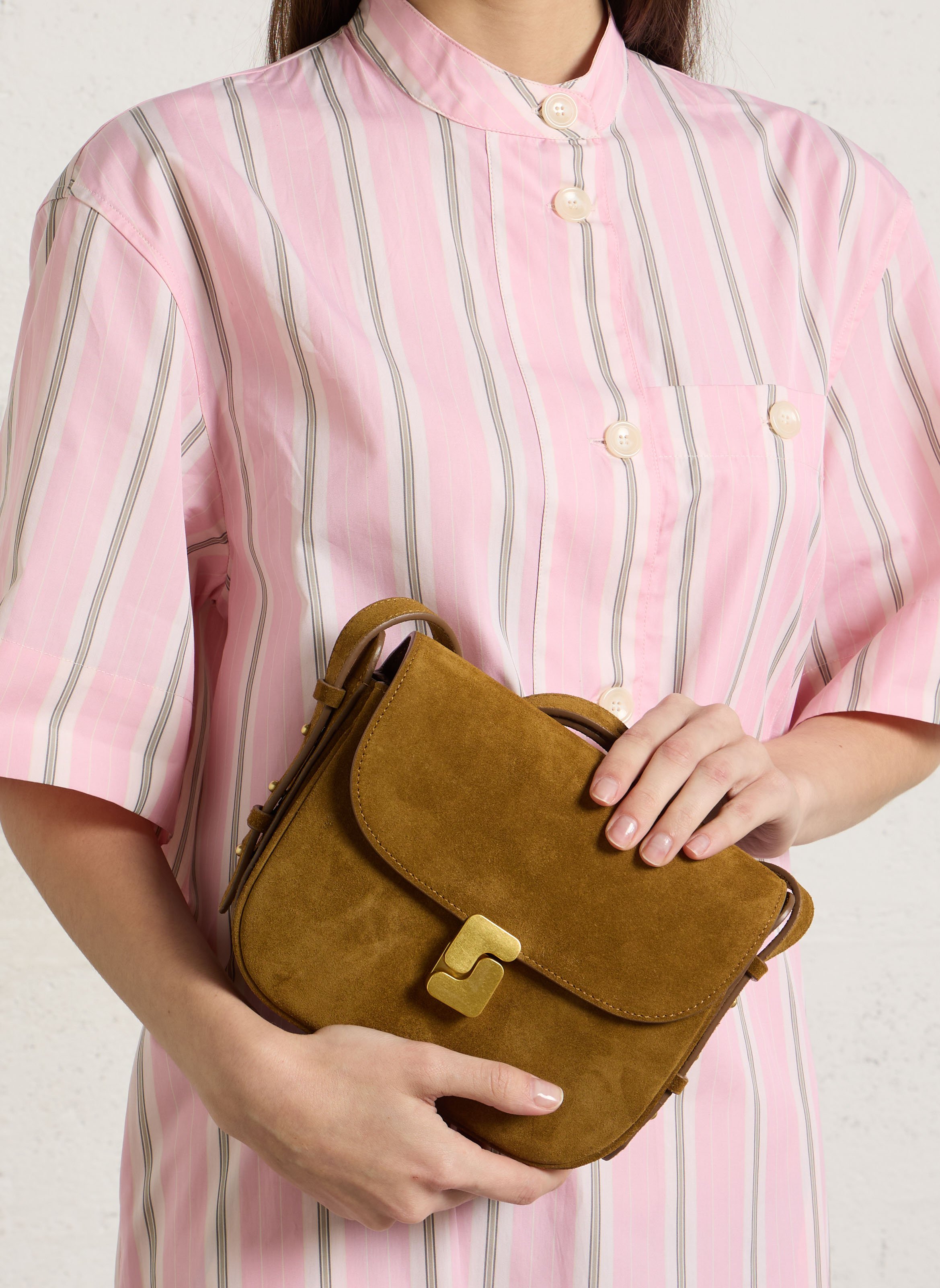 Leder-Umhängetasche SOEUR Braun