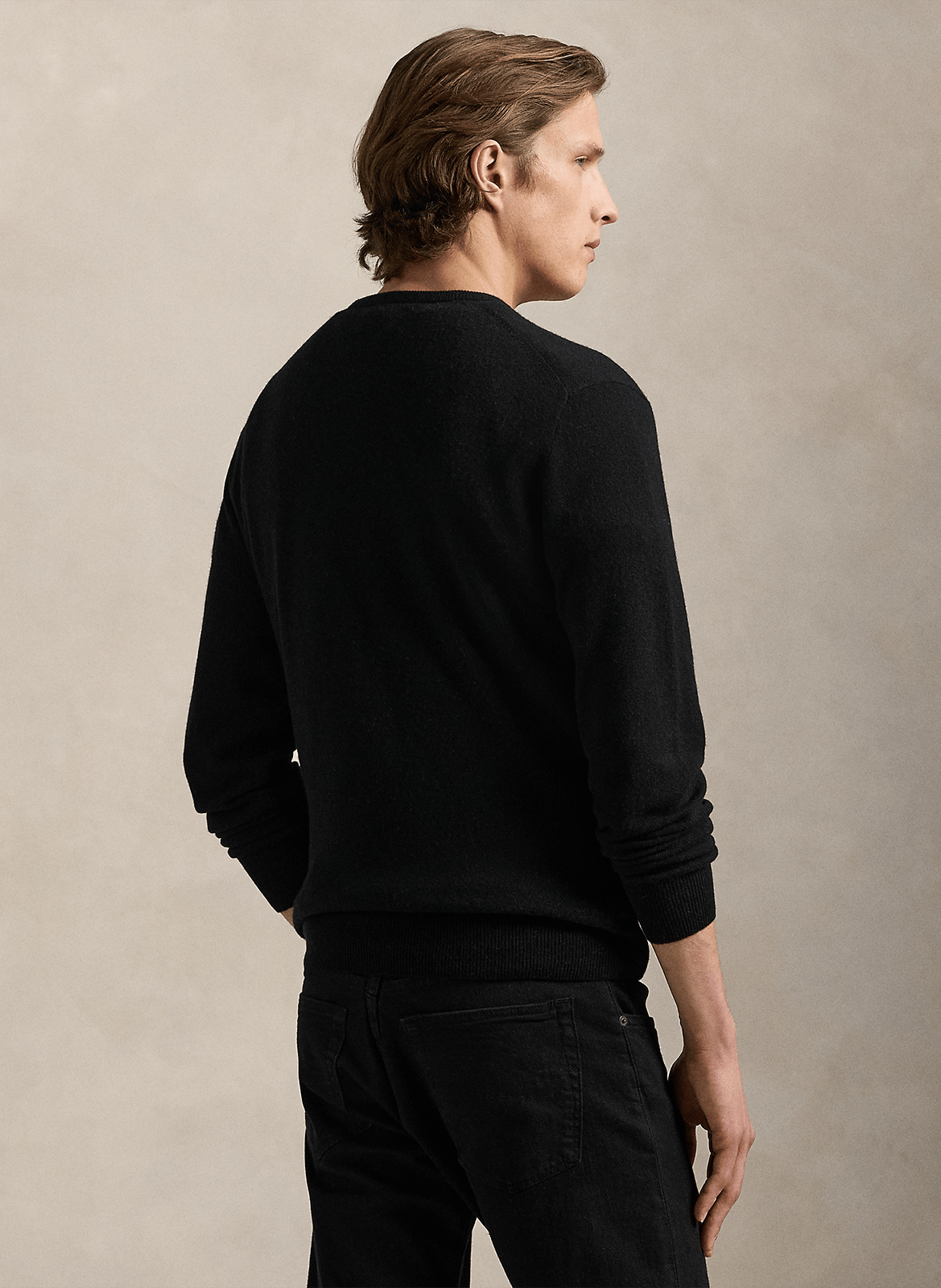 Pull col rond en laine POLO RALPH LAUREN Noir